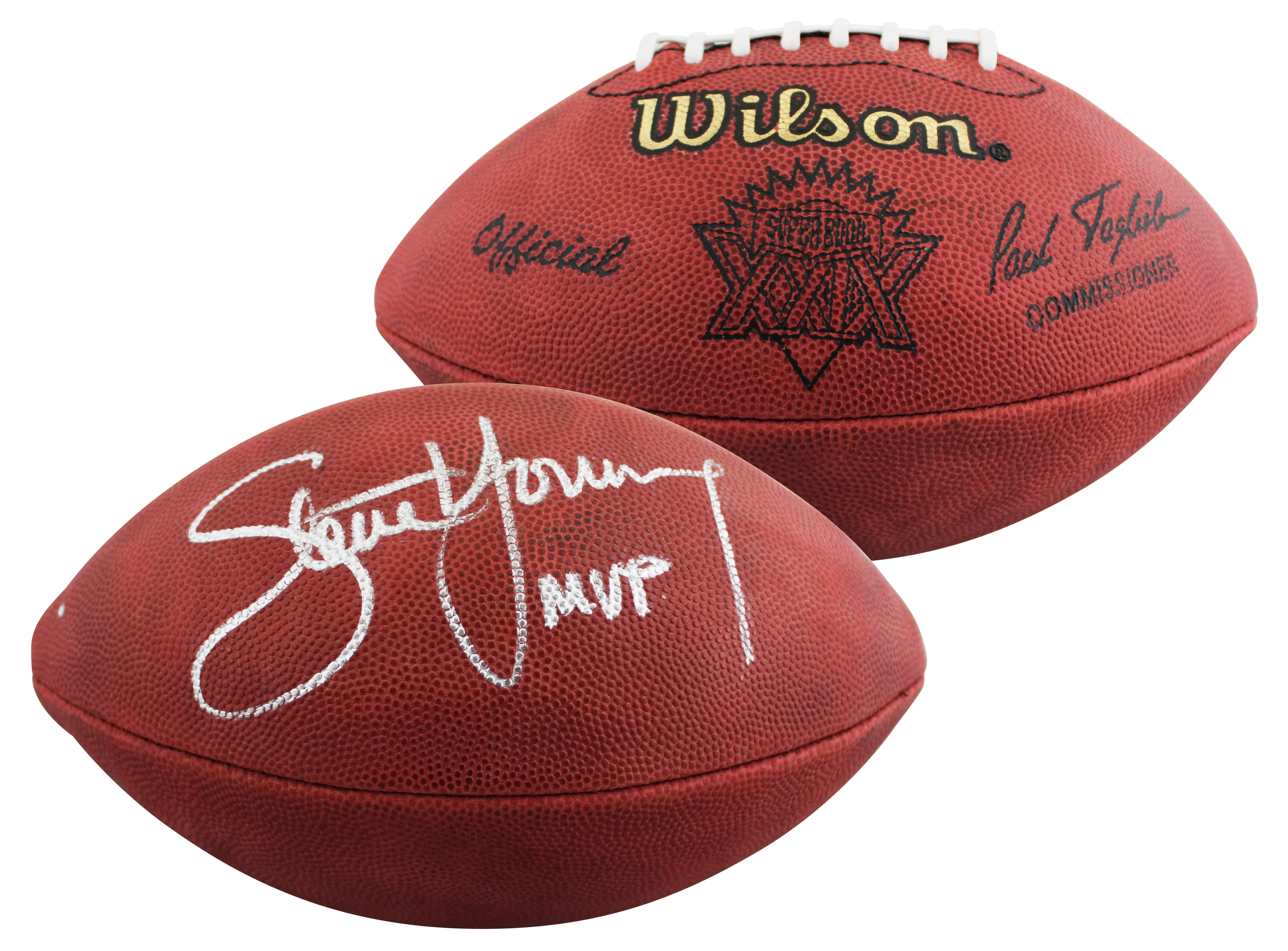 49ers Steve Young "MVP" Authentic Signed Wilson Official Football BAS #BV70234 - Image 2
