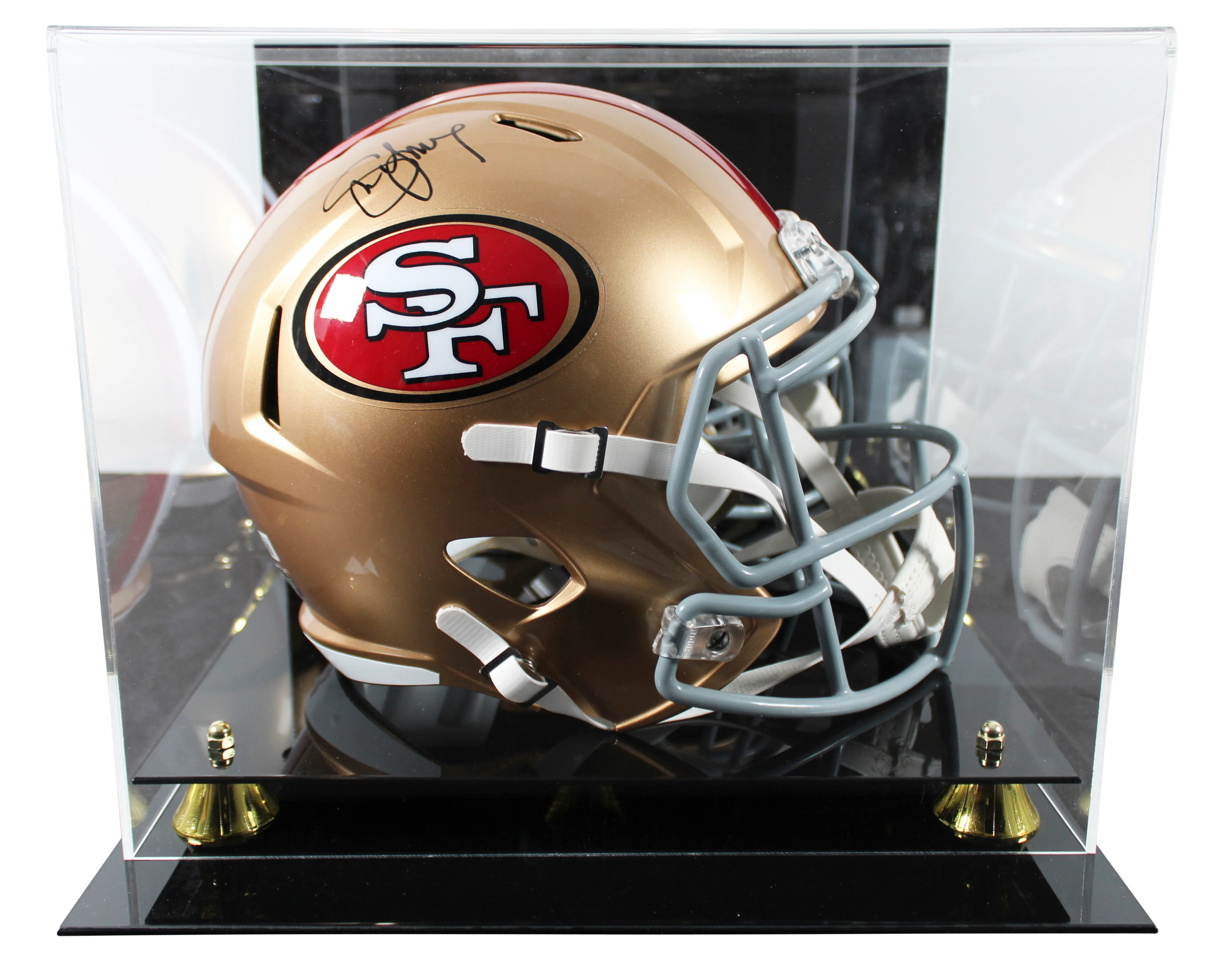 49ers Steve Young Signed Full Size Speed Rep Helmet W/ Case BAS Witnessed - Image 2