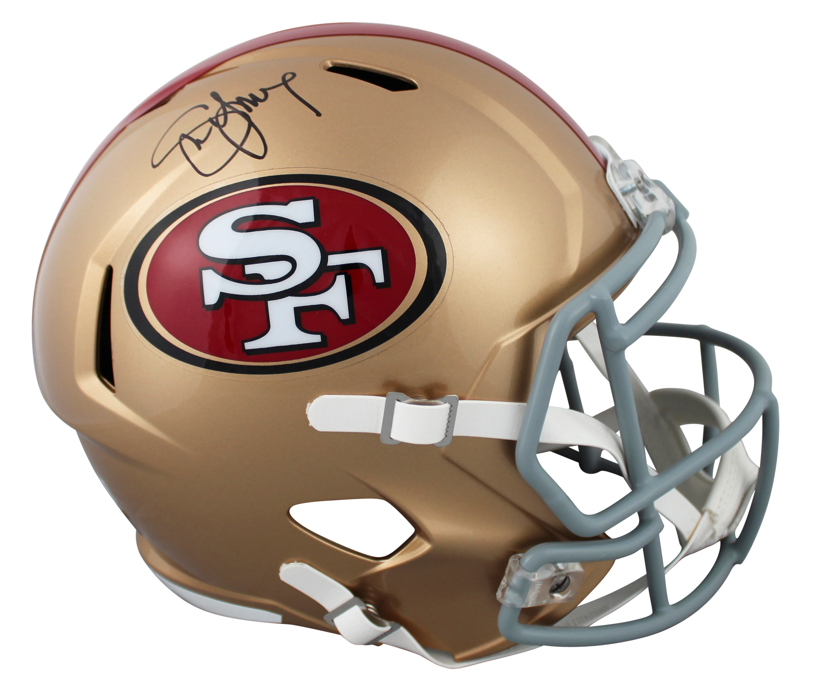 49ers Steve Young Signed Full Size Speed Rep Helmet W/ Case BAS Witnessed - Image 3