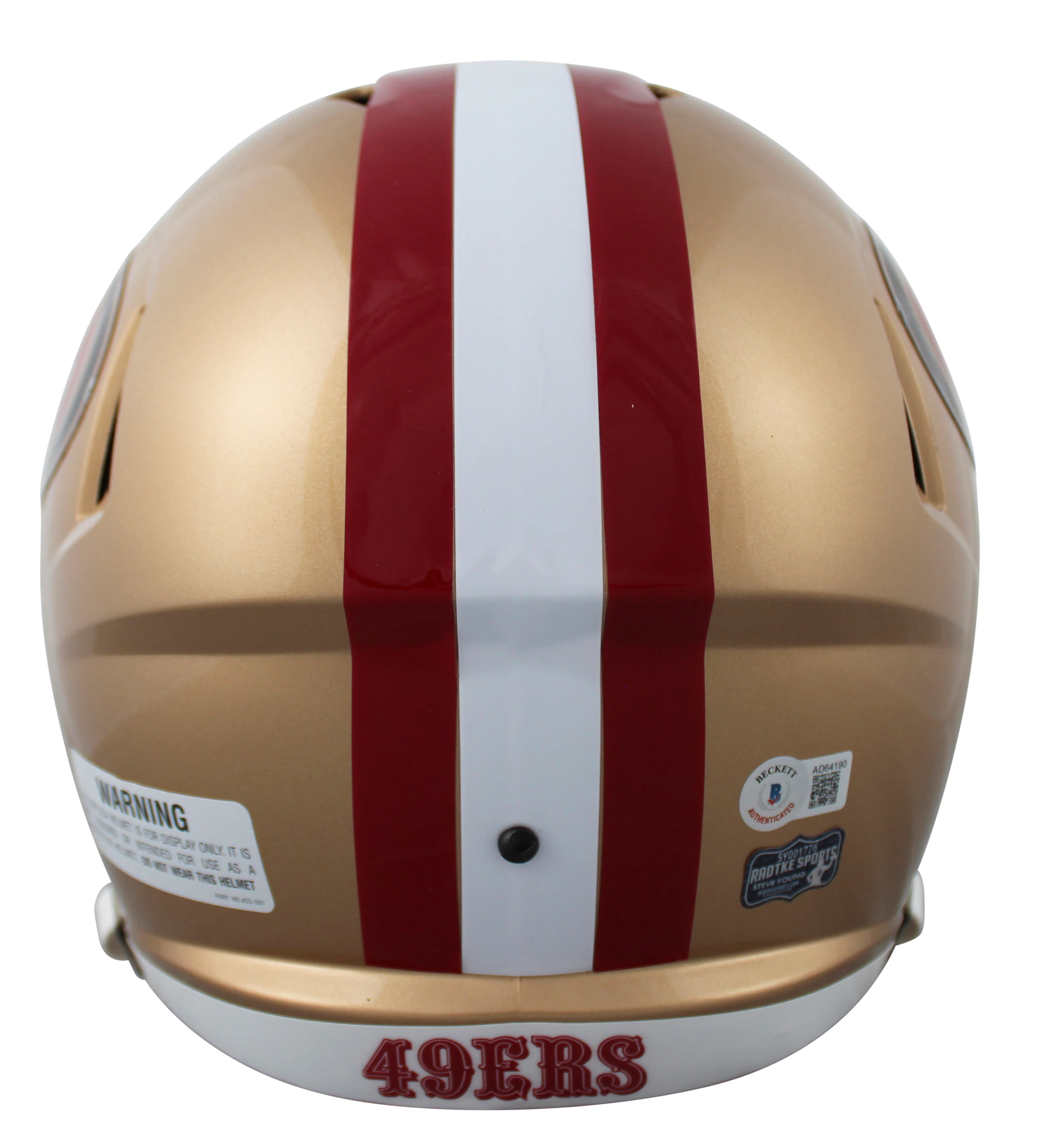 49ers Steve Young Signed Full Size Speed Rep Helmet W/ Case BAS Witnessed - Image 4