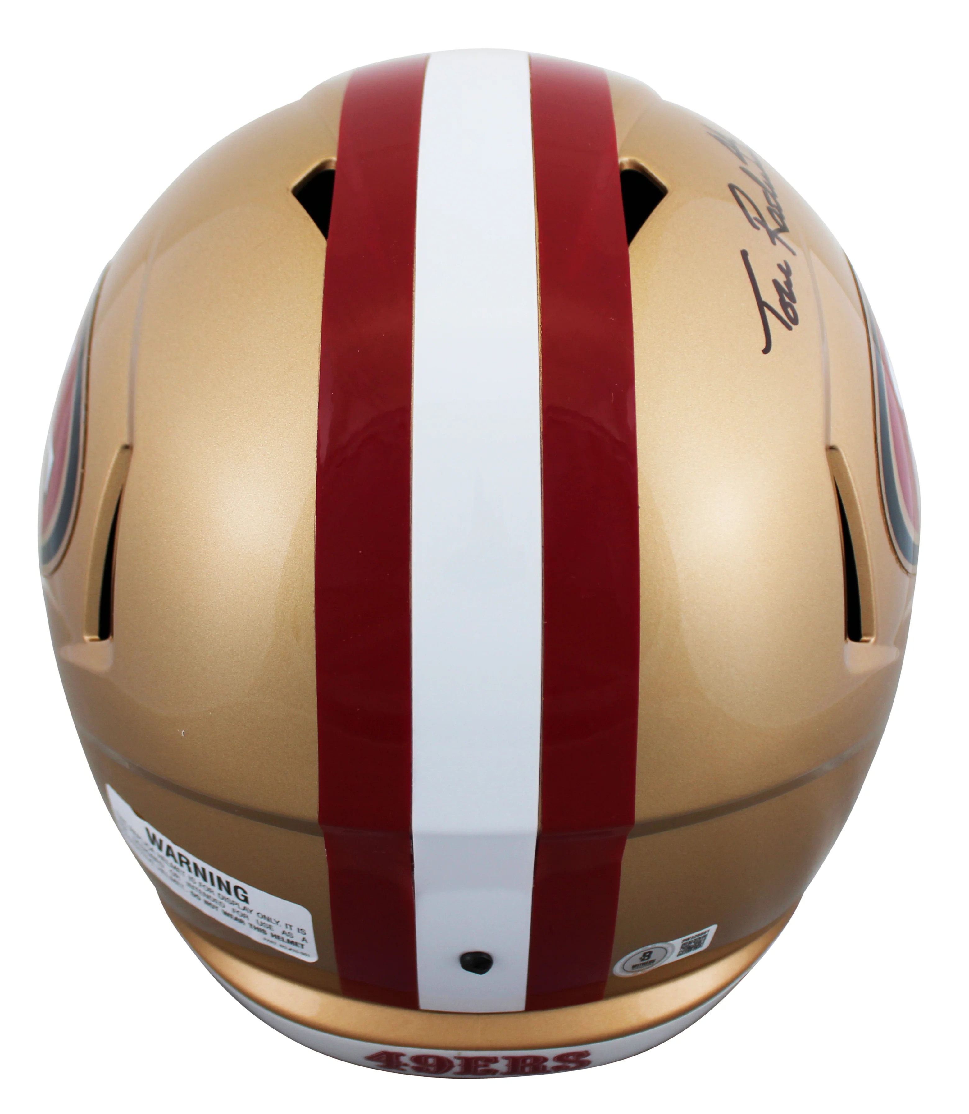 49ers Tom Rathman Authentic Signed Full Size Speed Rep Helmet BAS Witnessed - Image 3