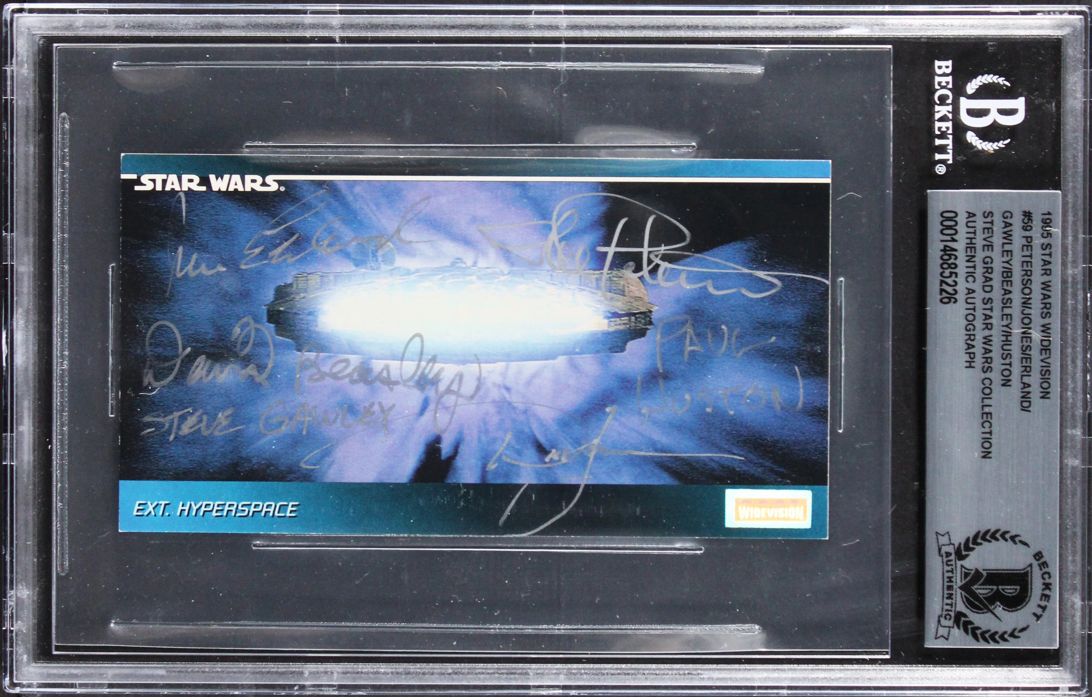 (6) Peterson, Beasley +4 Signed 1995 Star Wars Widevision #59 Card BAS Slabbed - Image 2