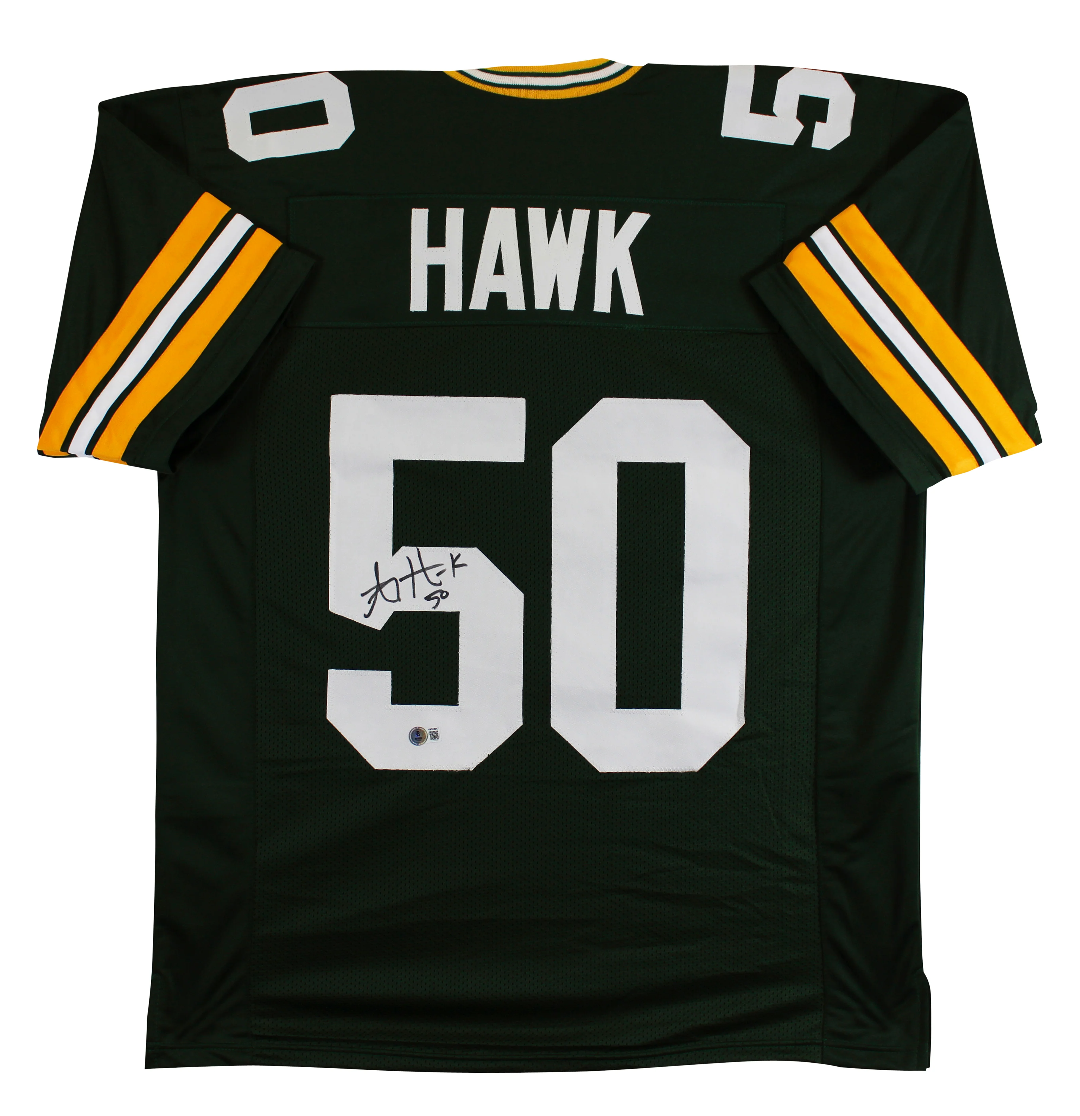A.J. Hawk Authentic Signed Green Pro Style Jersey Autographed BAS Witnessed - Image 2
