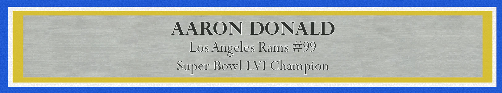 Aaron Donald Autographed Framed 8x10 Photo Los Angeles Rams Spotlight Beckett BAS Witness Stock #230197 - Image 3
