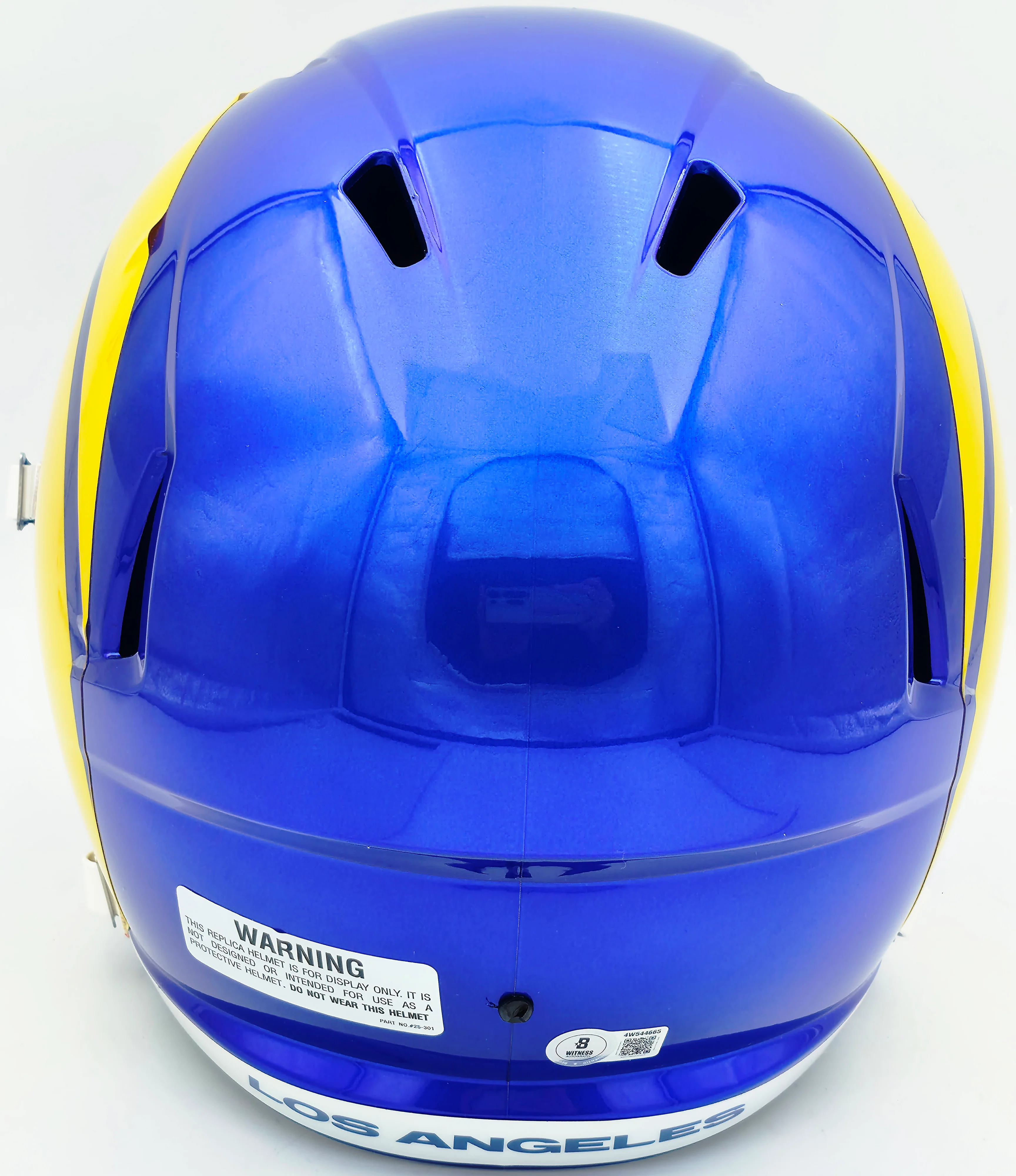 Aaron Donald Autographed Los Angeles Rams 2020 Alternate Blue Full Size Speed Replica Helmet Beckett BAS Witness Stock #261454 - Image 4