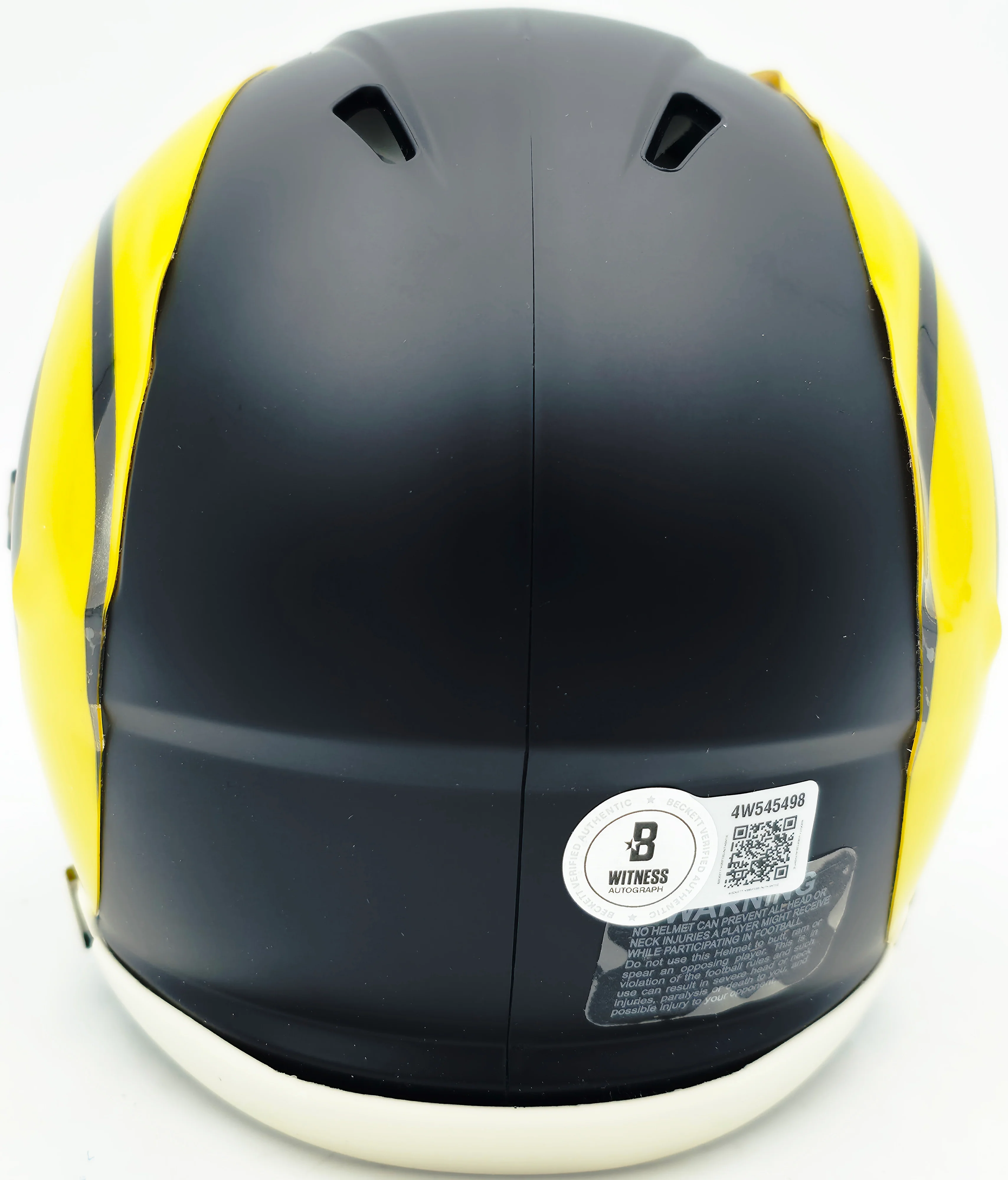 Aaron Donald Autographed Los Angeles Rams Black Rivalries Speed Mini Helmet Beckett BAS Witness Stock #261457 - Image 4