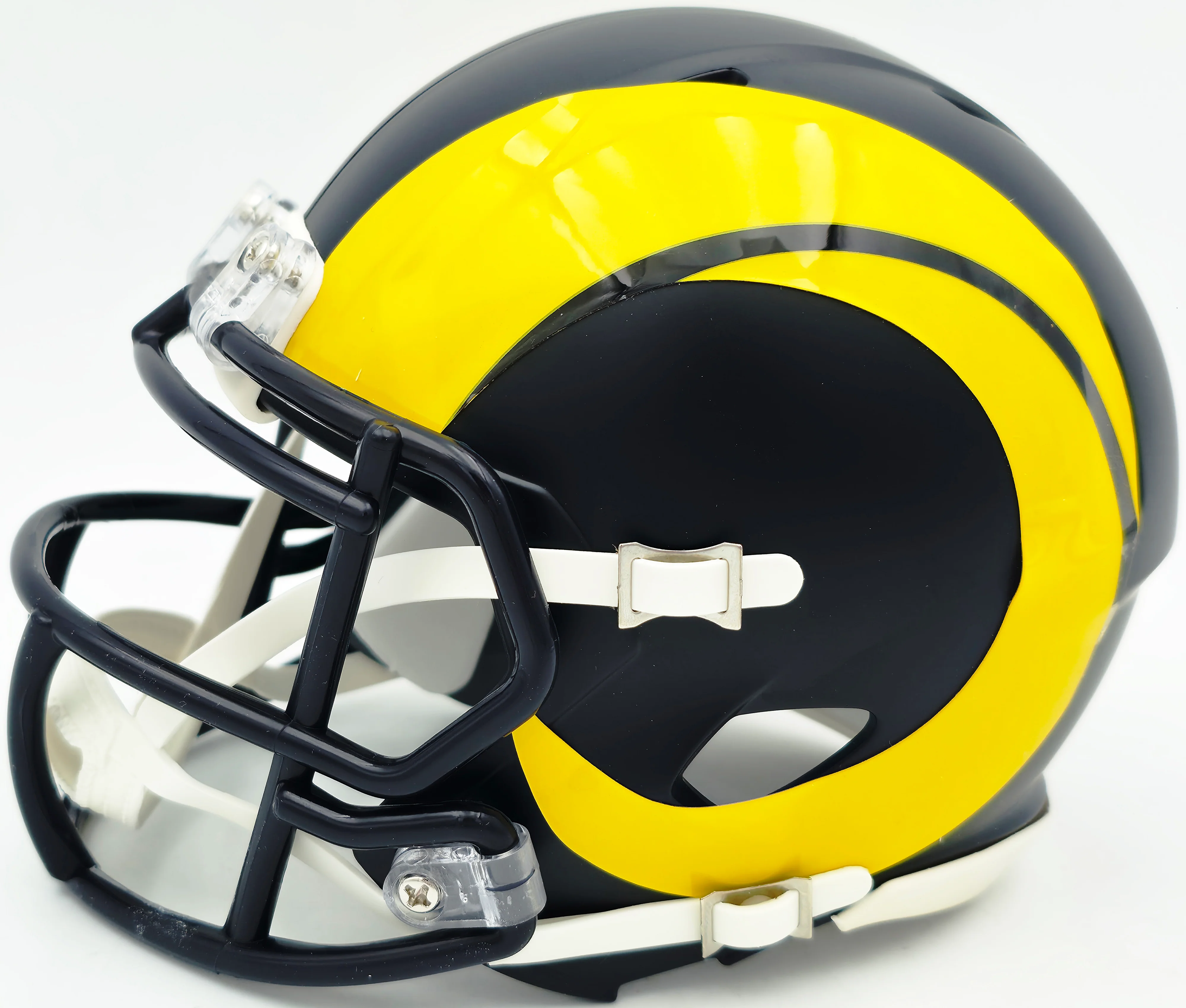Aaron Donald Autographed Los Angeles Rams Black Rivalries Speed Mini Helmet Beckett BAS Witness Stock #261457 - Image 5