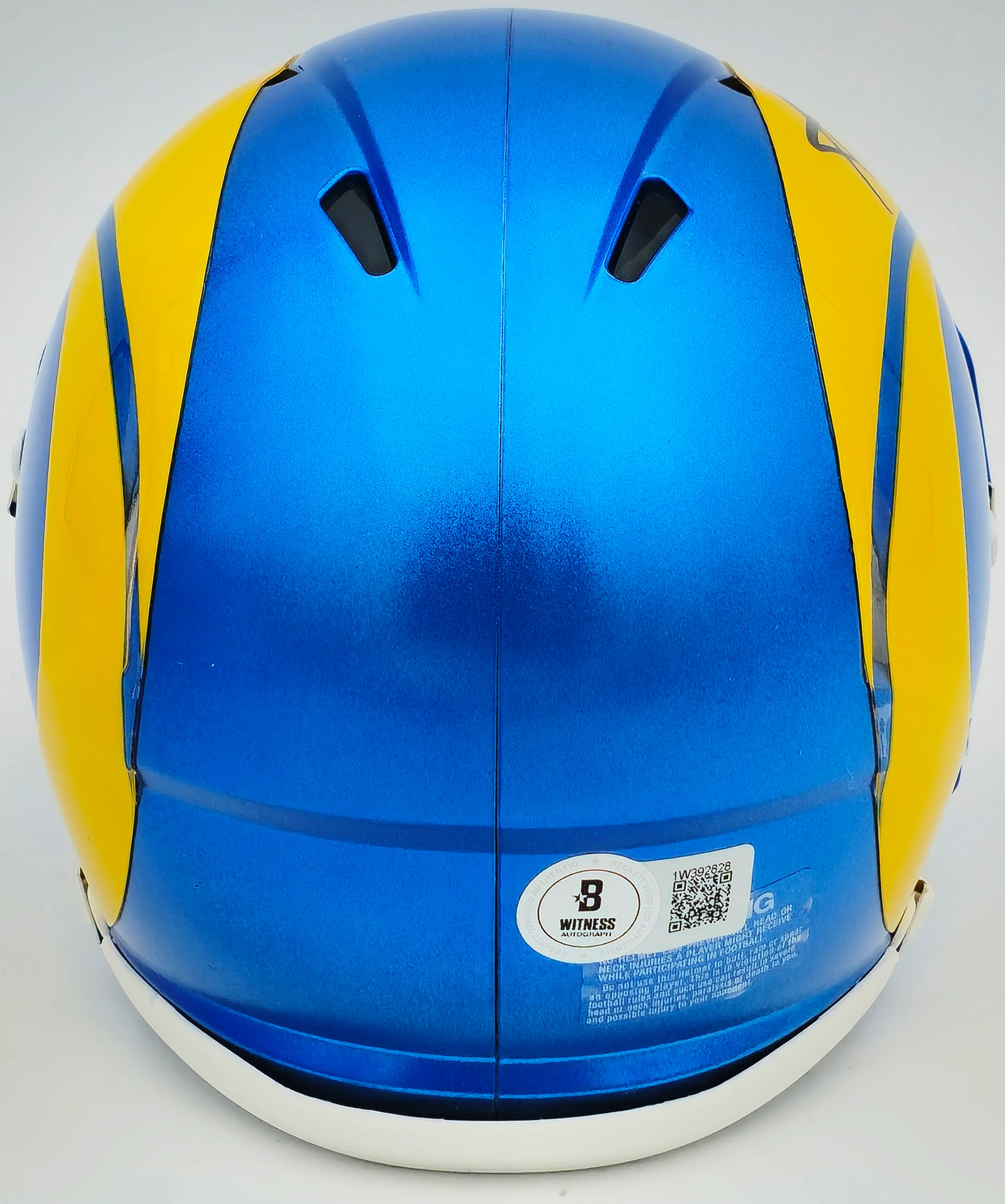 Aaron Donald Autographed Los Angeles Rams Blue Speed Mini Helmet Beckett BAS Witness Stock #224833 - Image 4