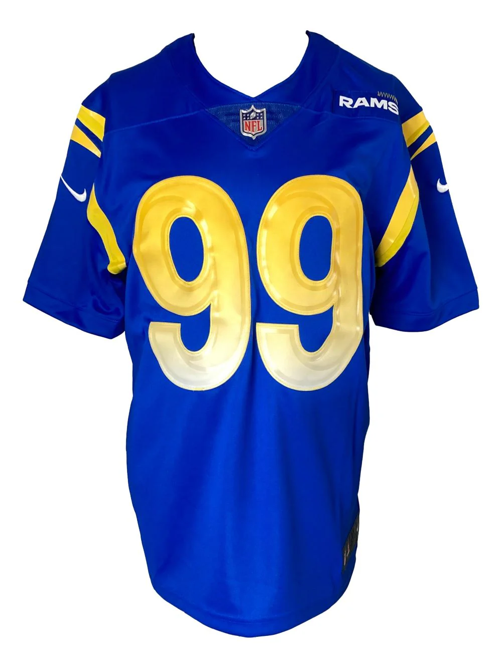 Aaron Donald Signed Los Angeles Rams Blue Nike Limited Jersey BAS ITP - Image 3