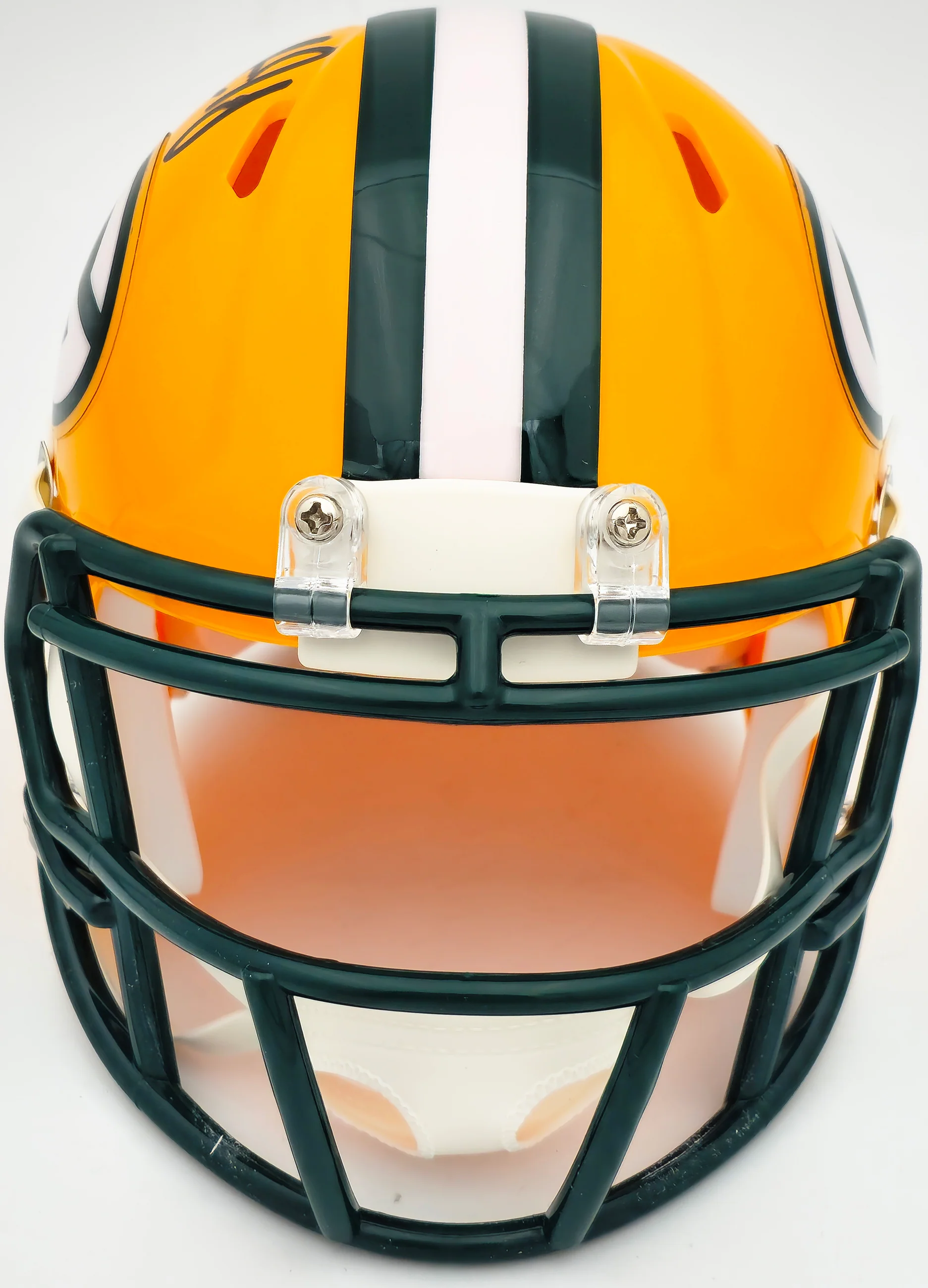 Aaron Jones Autographed Green Bay Packers Yellow Speed Mini Helmet Beckett BAS Witness Stock #224751 - Image 3