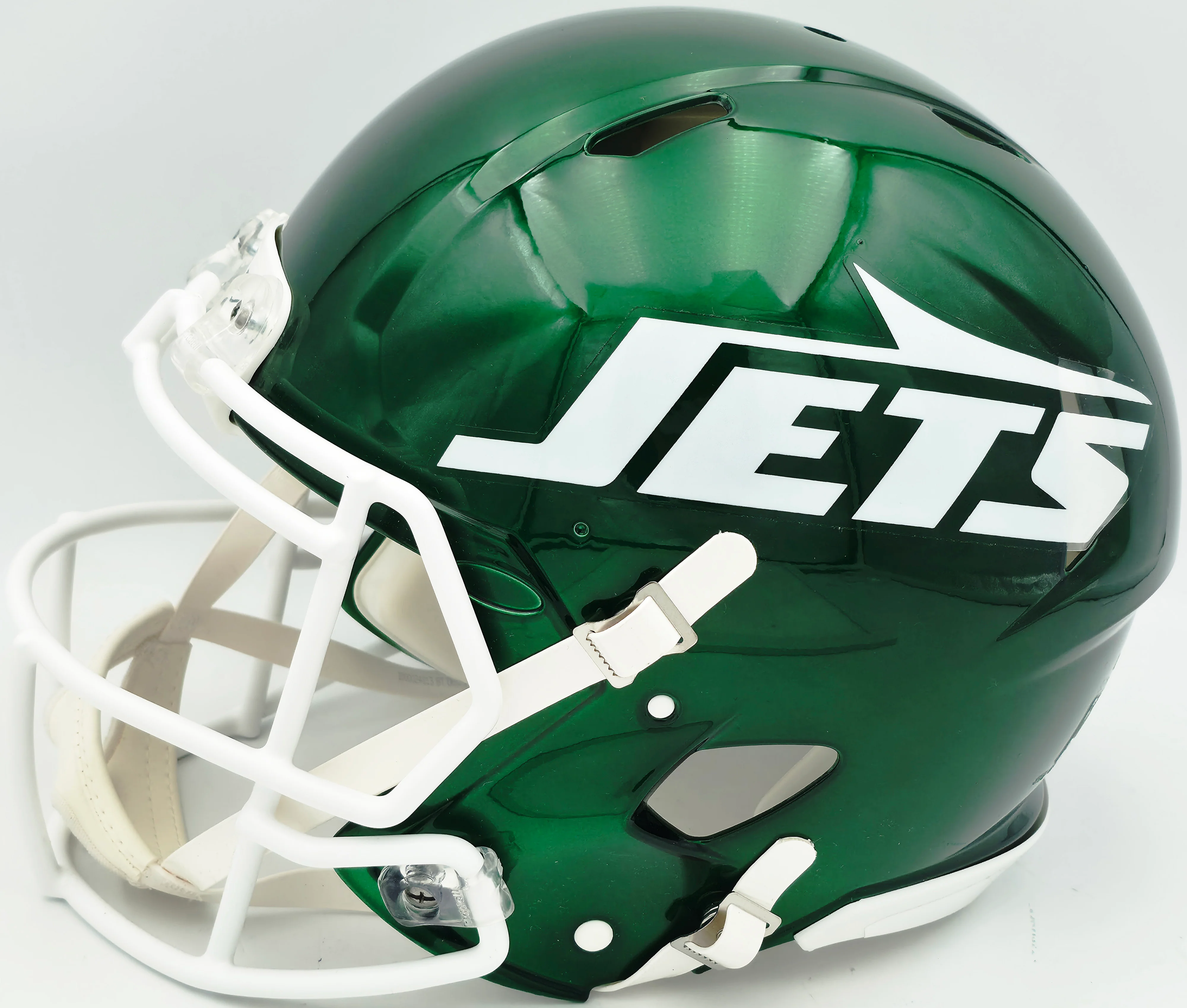 Aaron Rodgers & Garrett Wilson Autographed New York Jets 2024 Alternate Green Full Size Speed Authentic Helmet Fanatics Holo Stock #257003 - Image 5