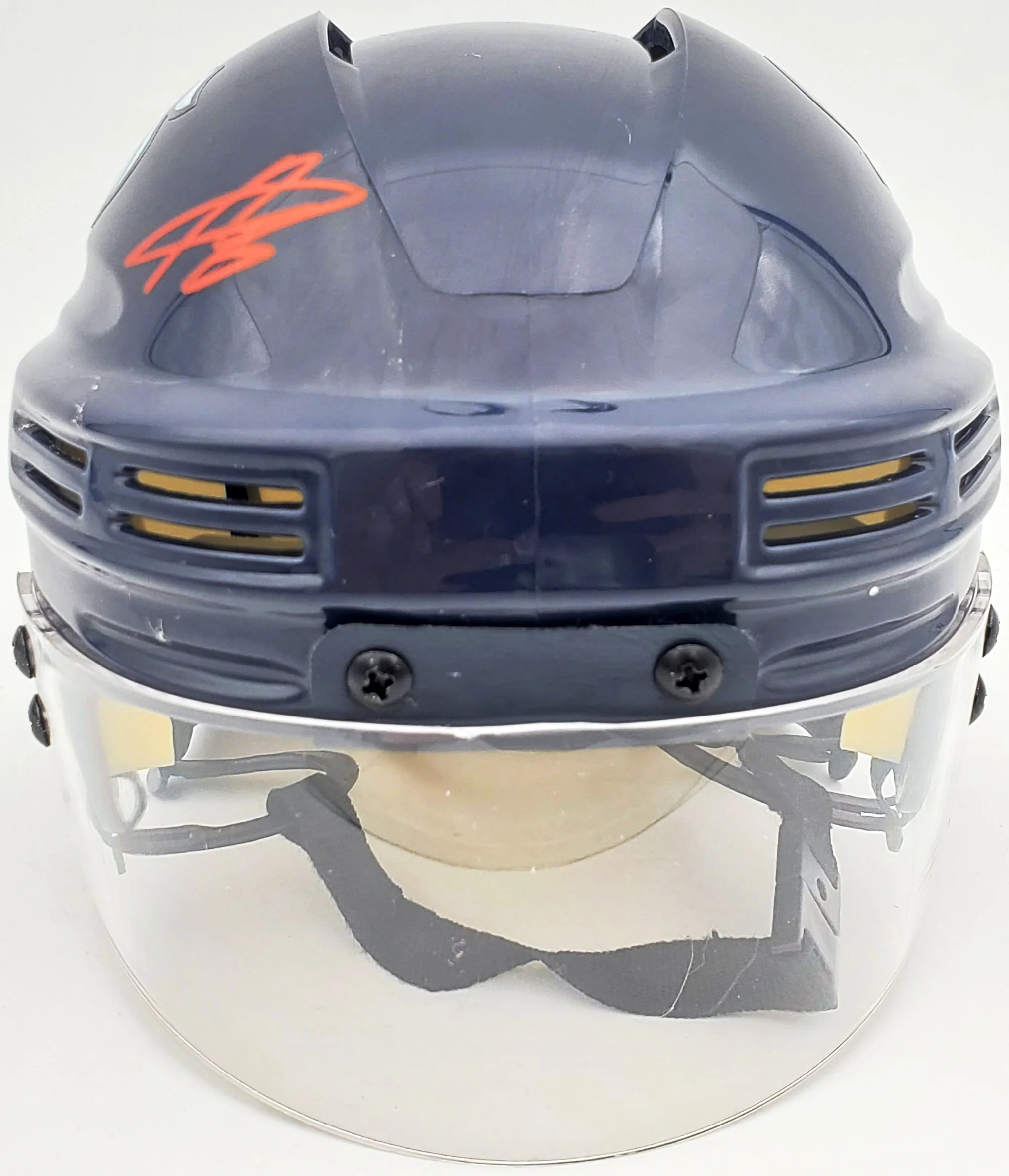 Adam Larsson Autographed Seattle Kraken Blue Mini Helmet Fanatics Holo Stock #200301 - Image 5