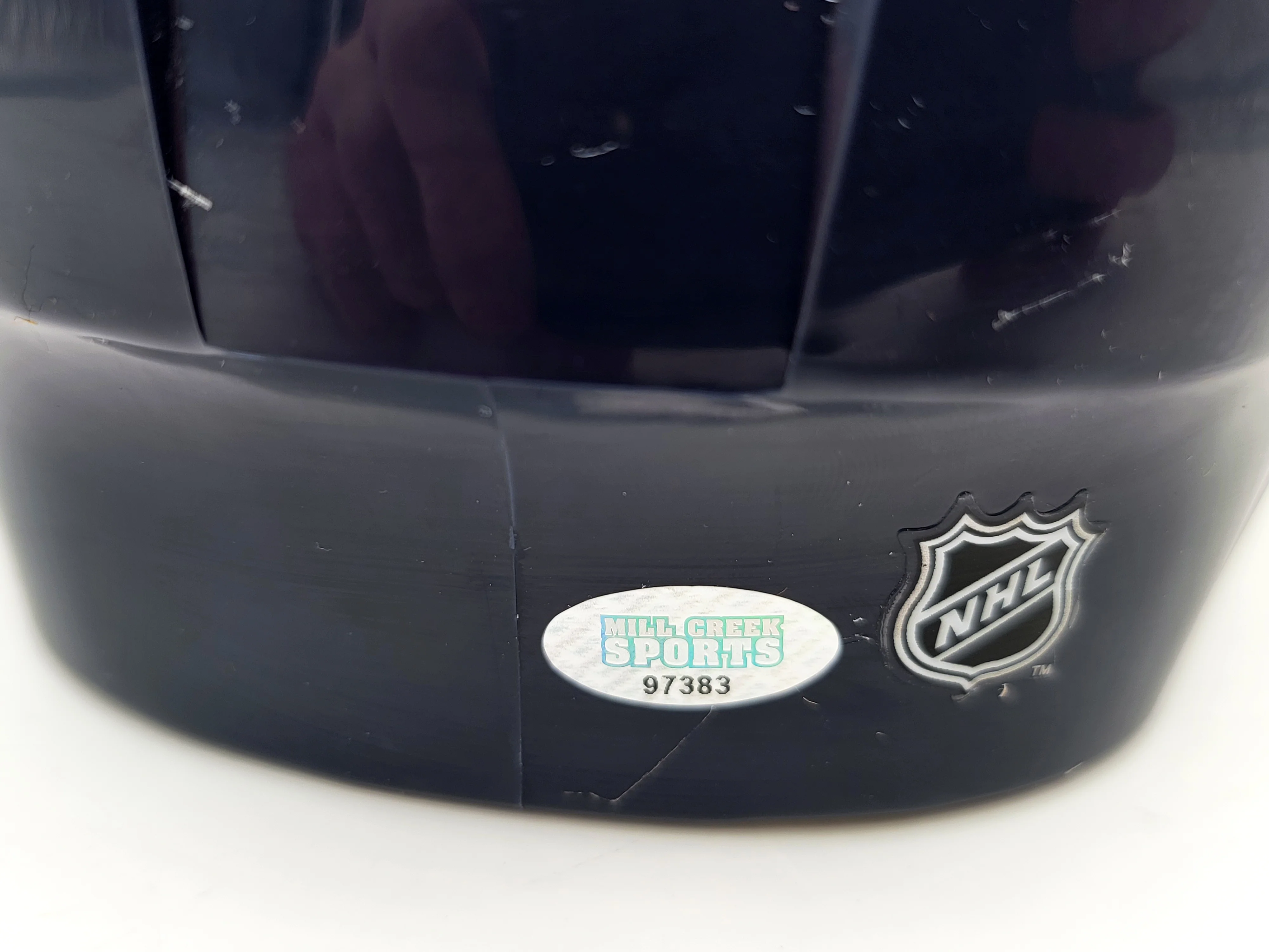 Adam Larsson Autographed Seattle Kraken Blue Mini Helmet MCS Holo #97383 - Image 5