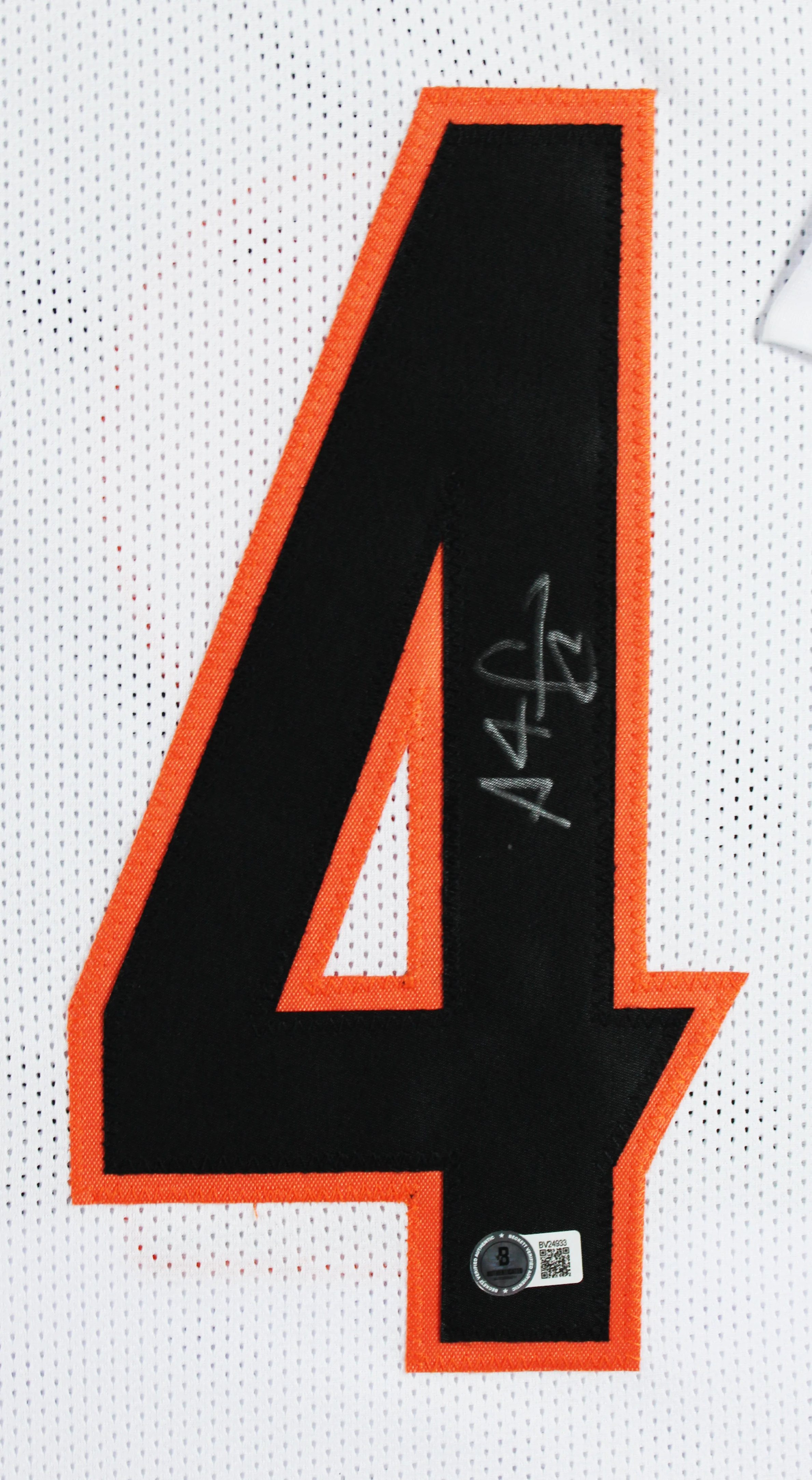 Adam "Pacman" Jones Authentic Signed White Pro Style Framed Jersey BAS - Image 3