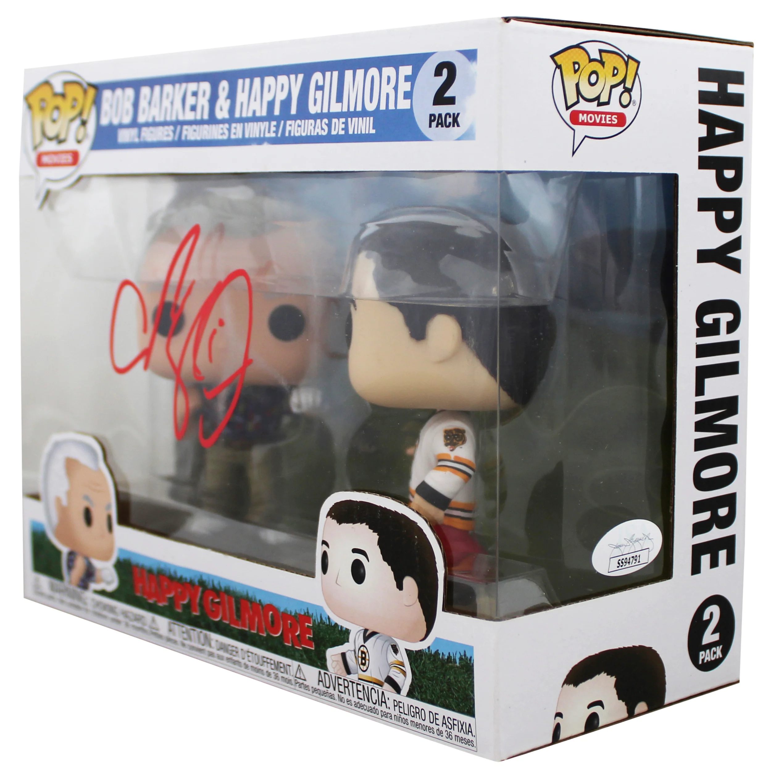 Adam Sandler Signed Bob Barker & Happy Gilmore 2 Pack Funko Pop Vinyl Figure JSA - Image 3