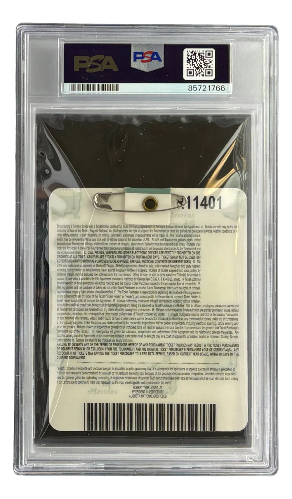 Adam Scott Signed 2013 Masters Augusta National Ticket PSA/DNA - Image 2