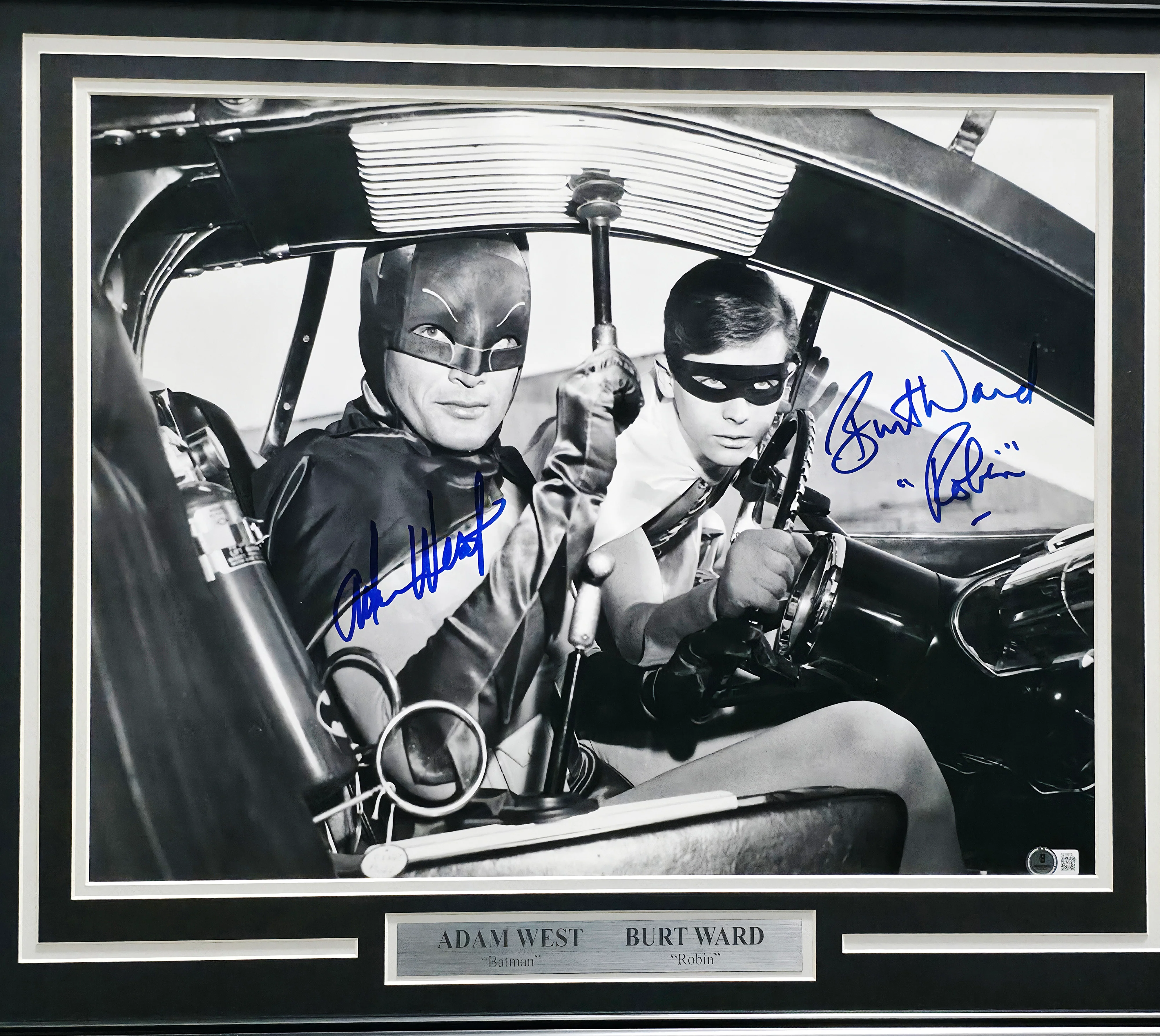 Adam West & Burt Ward Autographed Framed 16x20 Photo Batman & Robin Beckett BAS #AE16676 - Image 2