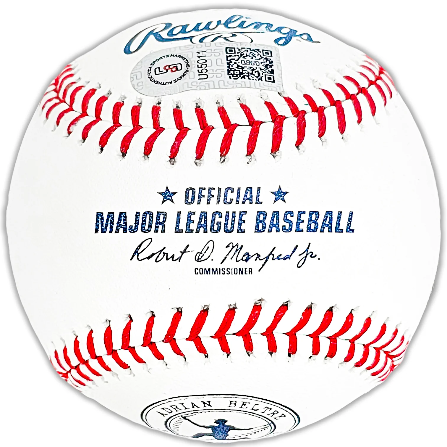 Adrian Beltre Autographed Official 3000th Hit Logo MLB Baseball Texas Rangers JSA Stock #215520 - Image 3
