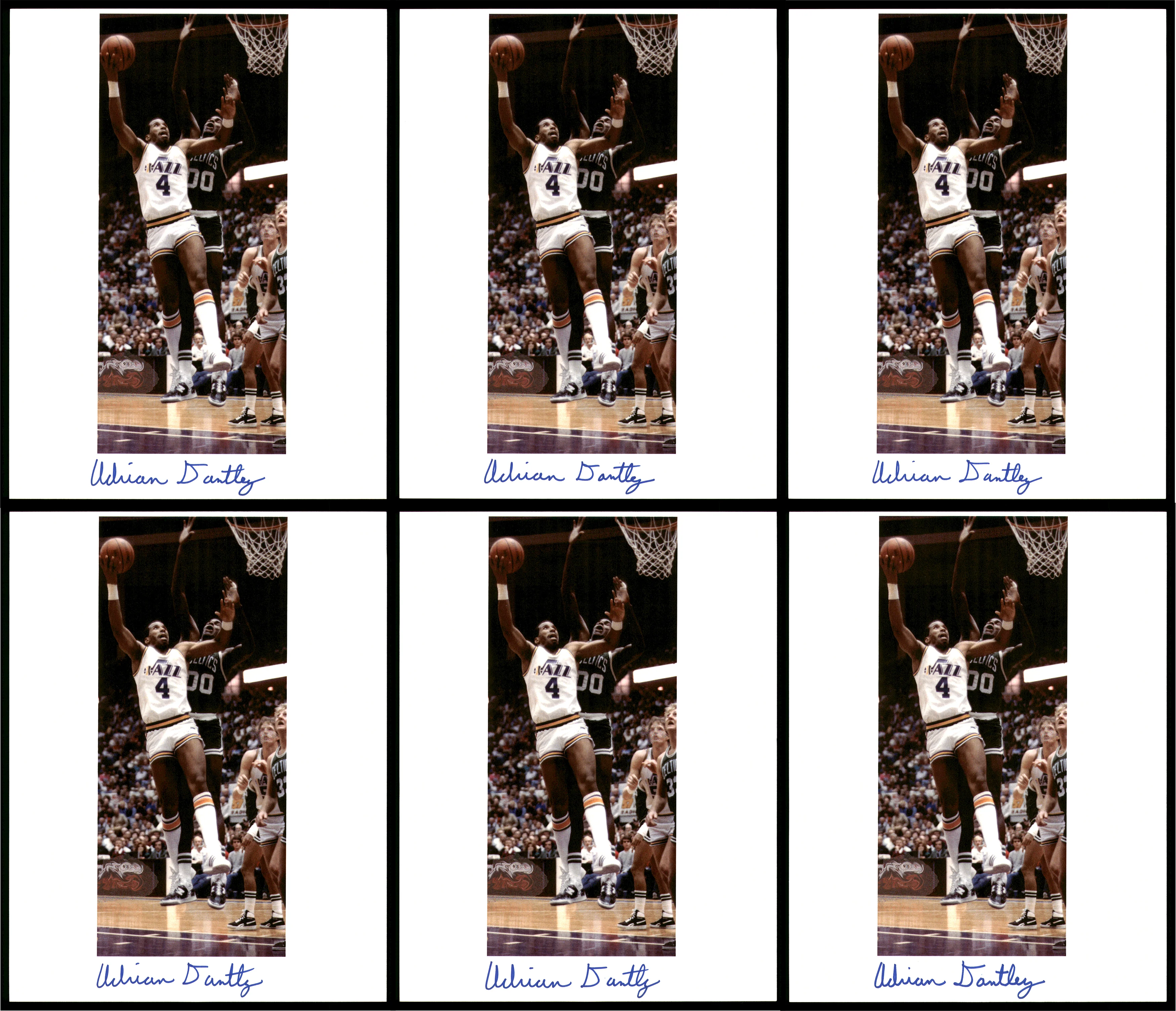 Adrian Dantley Autographed 8.5x11 Photo 12 Count Lot Utah Jazz SKU #194019 - Image 2