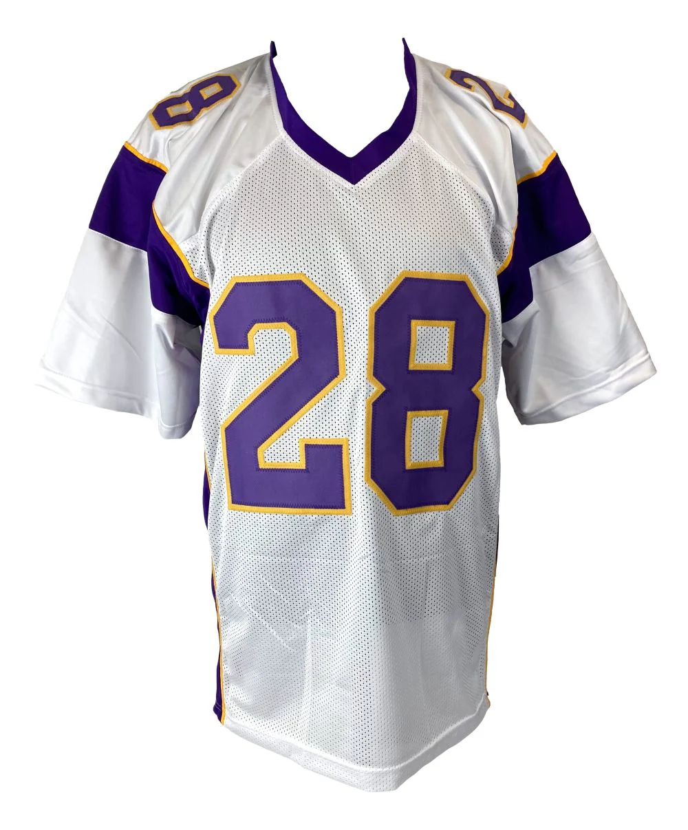 Adrian Peterson Minnesota Signed White Football Jersey JSA - Image 3