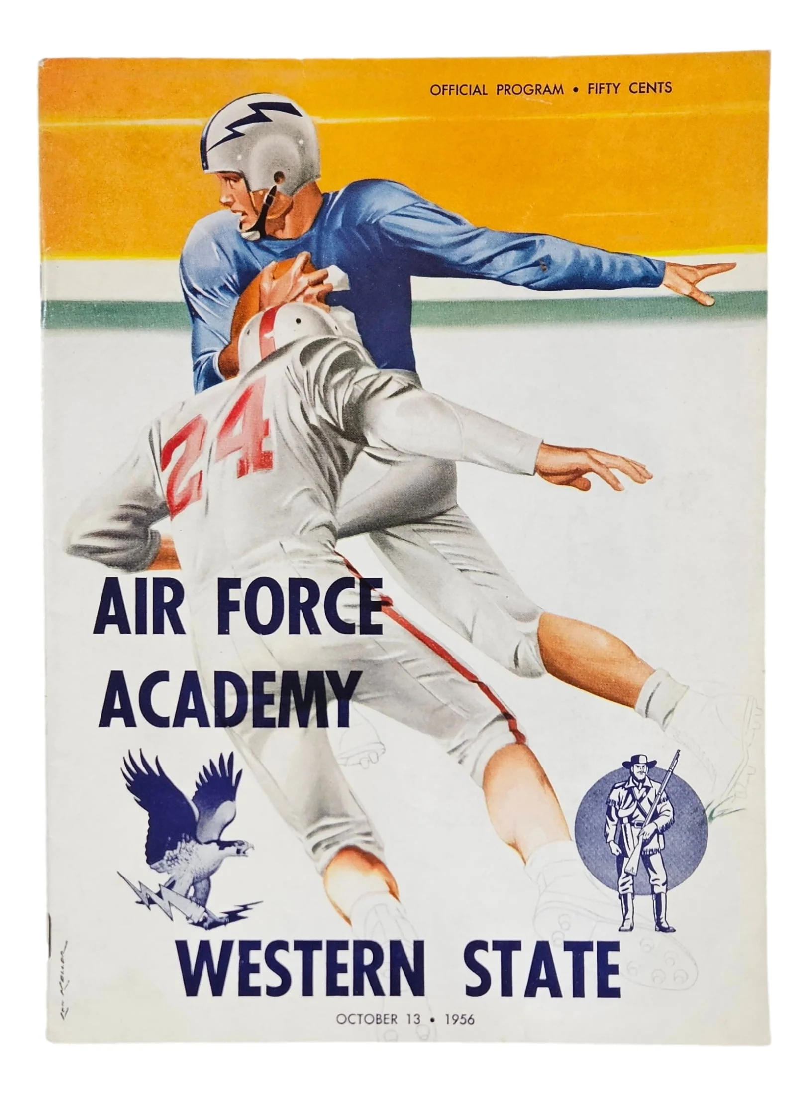 Air Force vs Western State October 13 1956 Official Game Program - Image 5