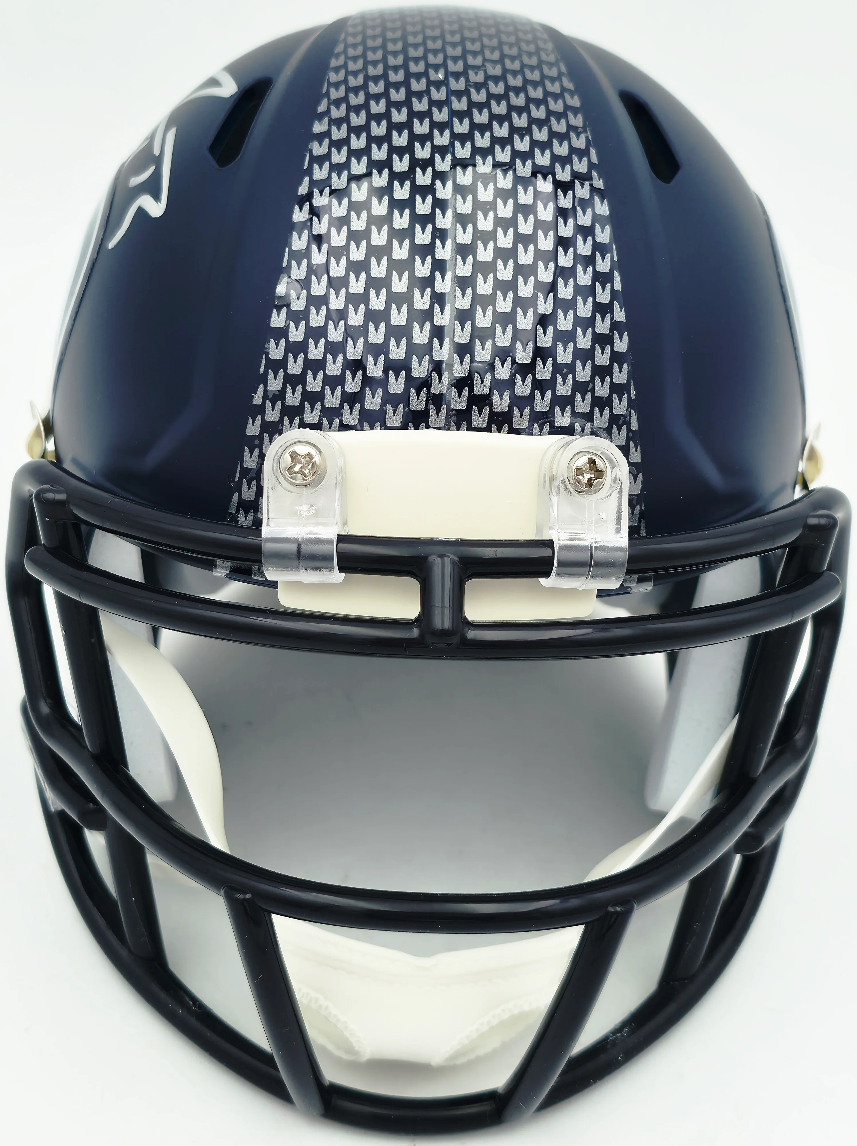 AJ Barner Autographed Seattle Seahawks Blue Speed Mini Helmet Beckett BAS Witness Stock #262489 - Image 3