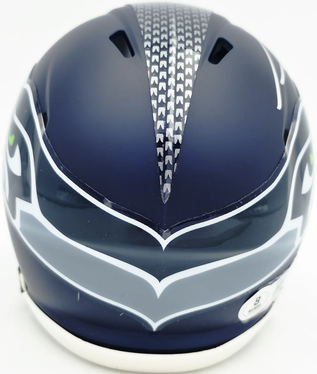 AJ Barner Autographed Seattle Seahawks Blue Speed Mini Helmet Beckett BAS Witness Stock #262489 - Image 5