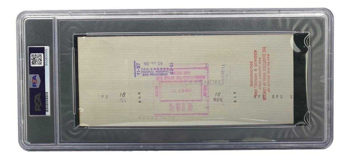 Al Davis Signed Oakland Raiders Bank Check #14560 PSA/DNA Gem MT 10 - Image 2