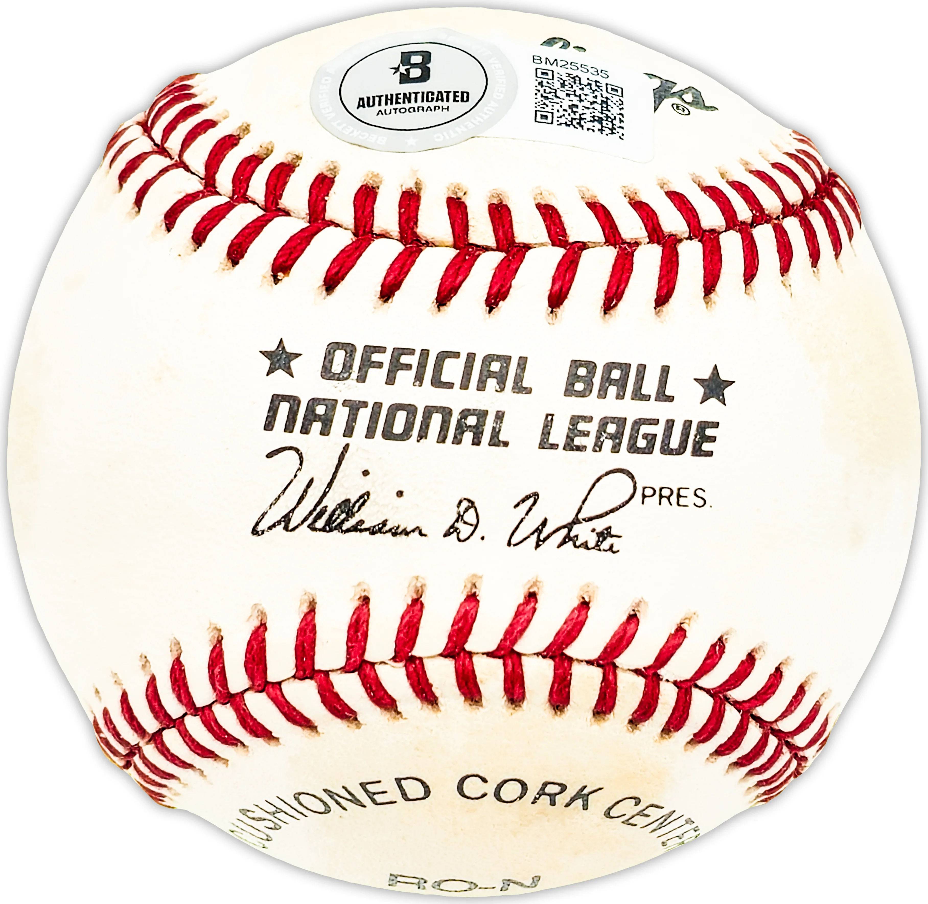 Al Hollingsworth Autographed Official NL Baseball Los Angeles Dodgers, Cincinnati Reds Beckett BAS QR #BM25535 - Image 2