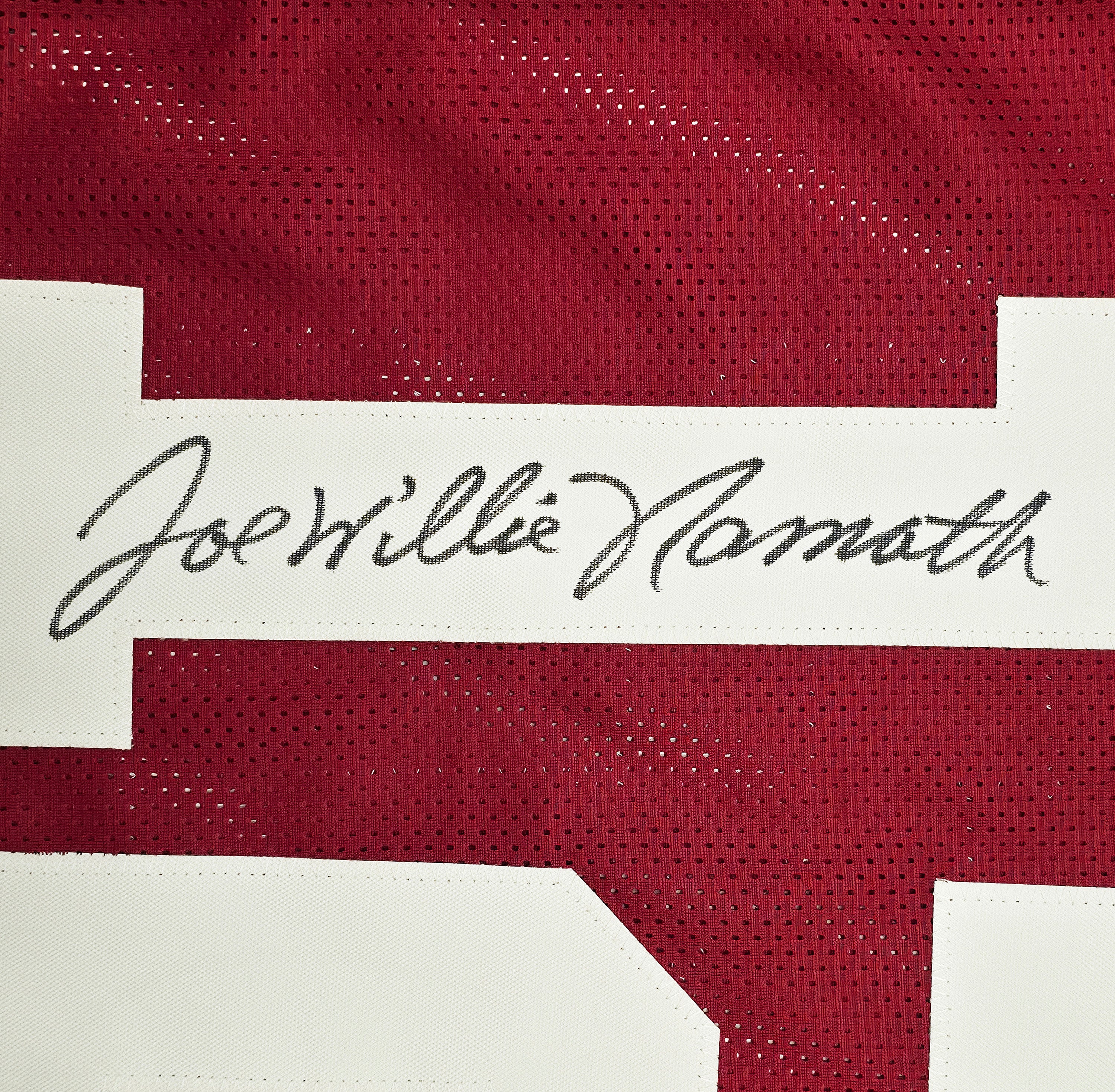 Alabama Crimson Tide Joe Namath Autographed Maroon Jersey "Willie" PSA/DNA Stock #243280 - Image 4