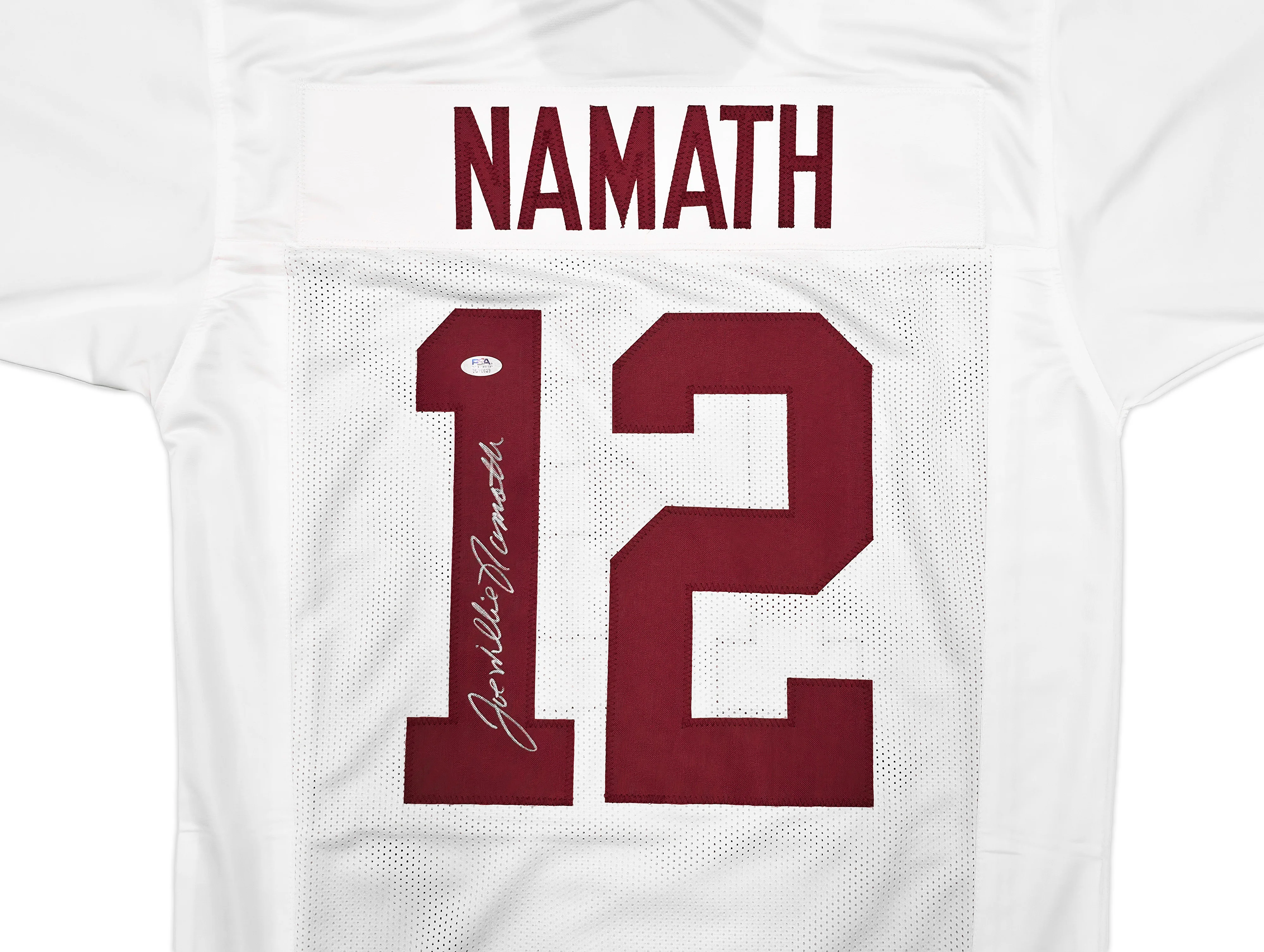 Alabama Crimson Tide Joe Namath Autographed White Jersey "Willie" PSA/DNA Stock #243279 - Image 3