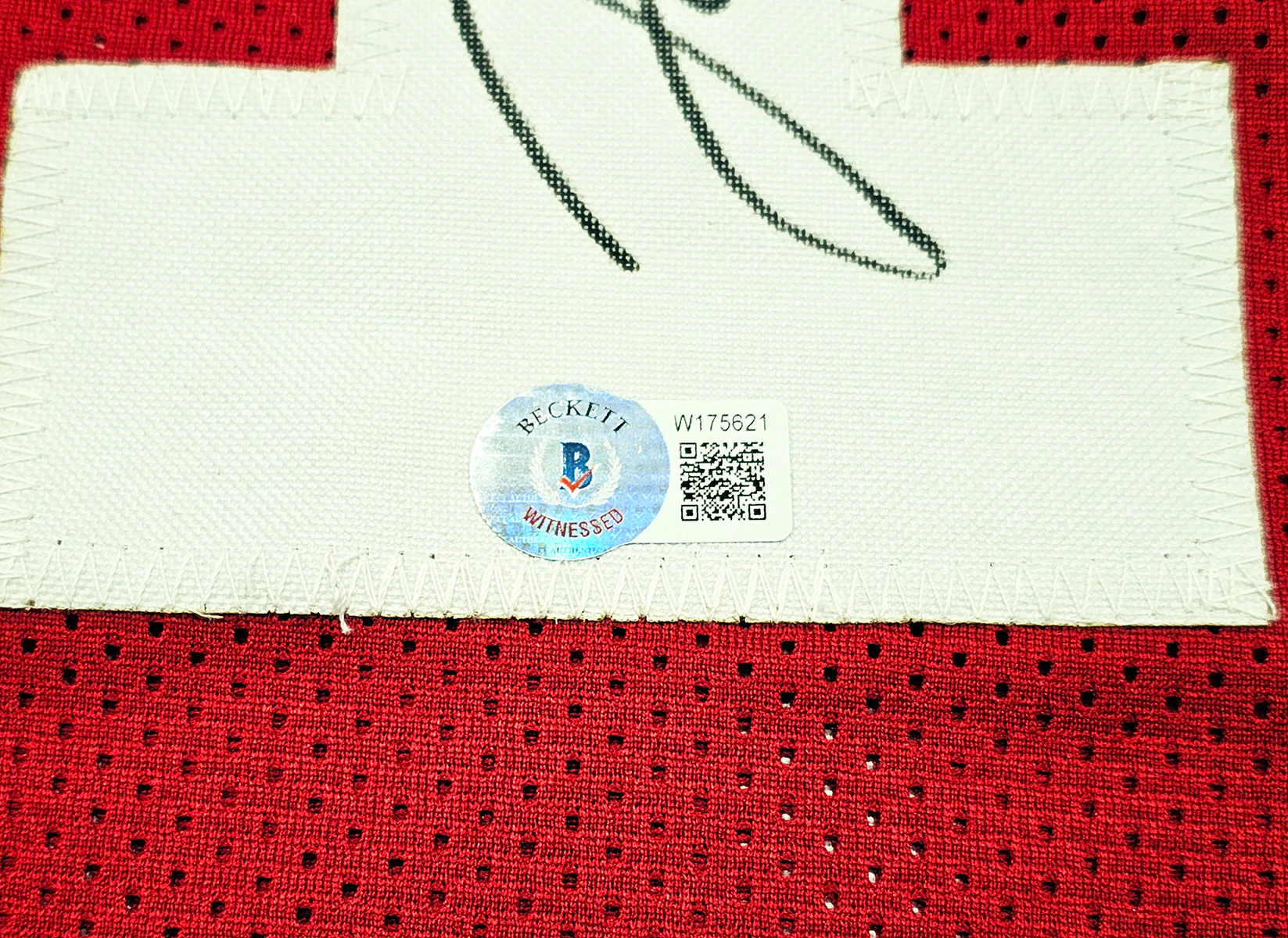 Alabama Crimson Tide Joe Willie Namath Autographed Crimson Jersey Full Name Beckett BAS Witness Stock #212601 - Image 5