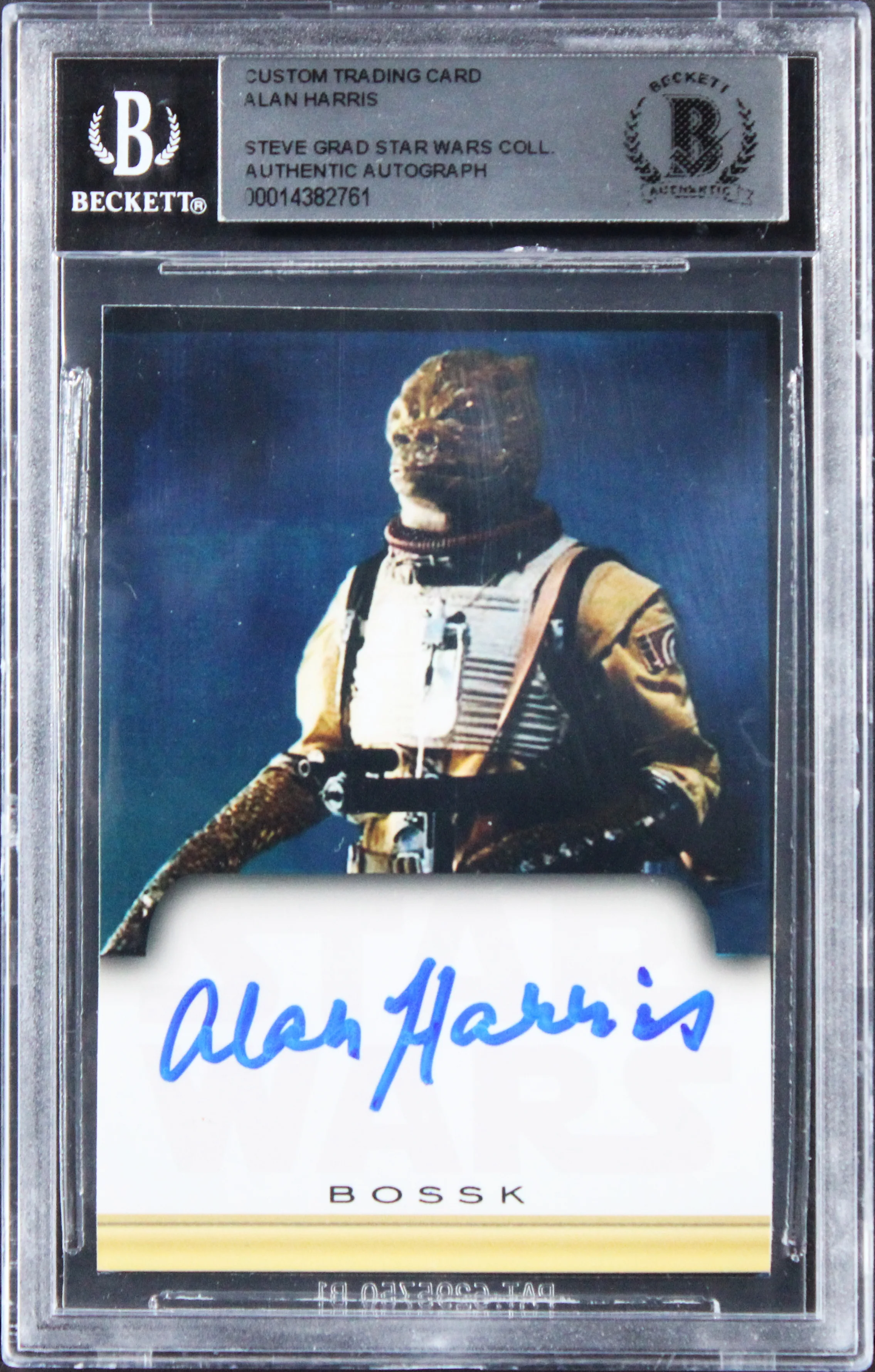 Alan Harris Star Wars Authentic Signed Custom Trading Card BAS Slabbed - Image 2