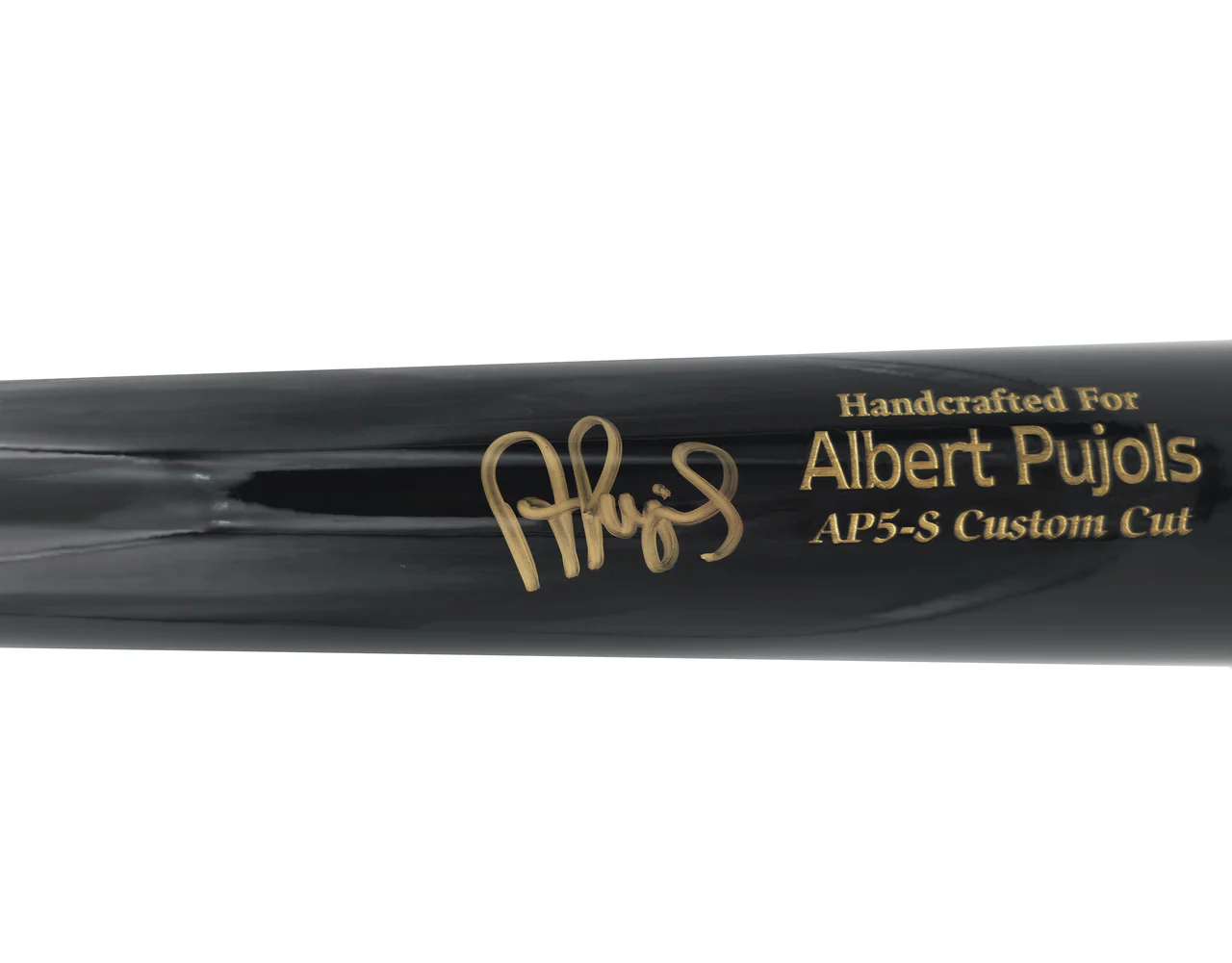 Albert Pujols Autographed Black Marucci Player Model Baseball Bat St. Louis Cardinals Beckett BAS Witness Stock #252445 - Image 3
