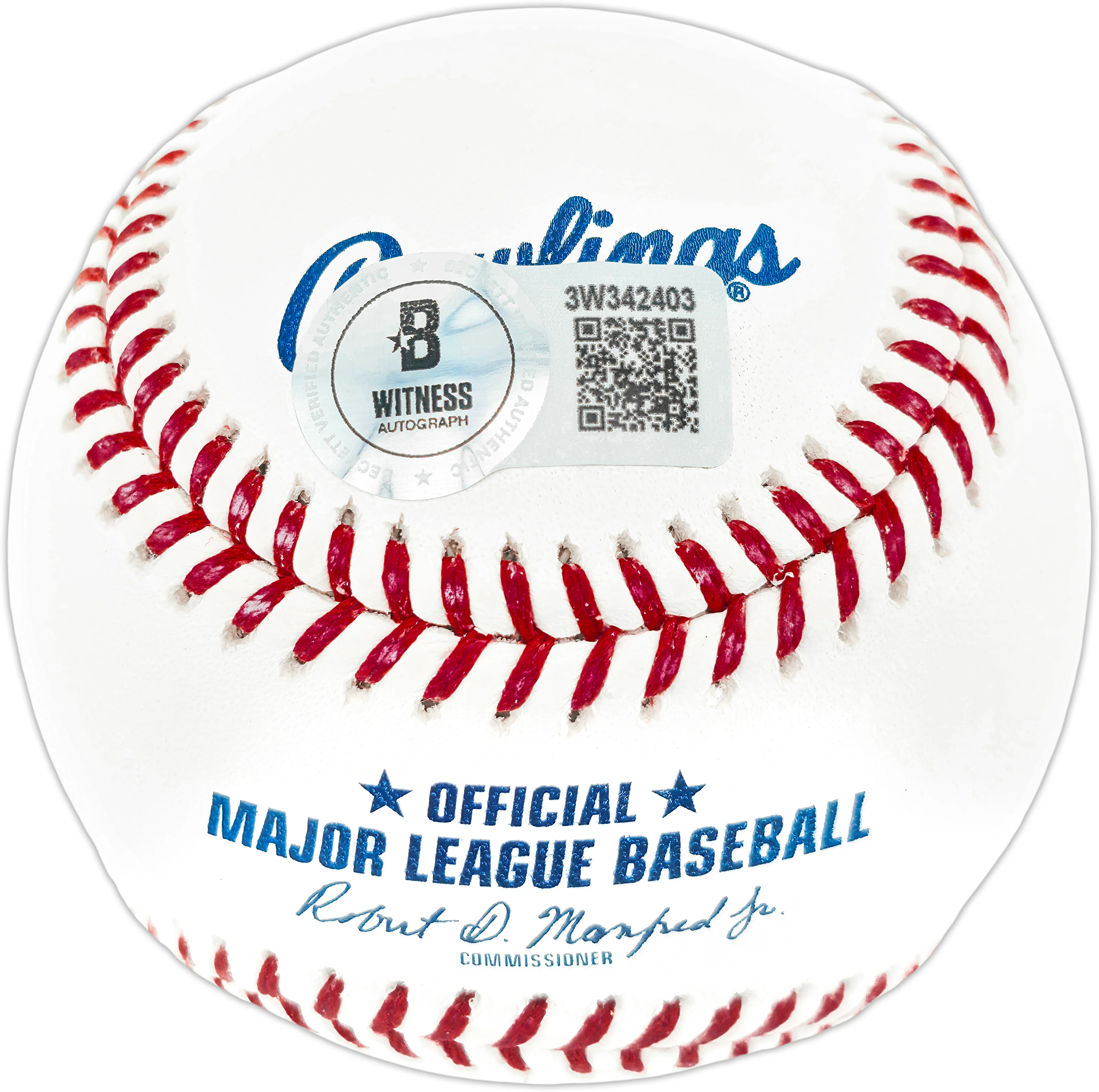 Albert Pujols Autographed Official MLB Baseball St. Louis Cardinals "703 HRs" Beckett BAS Witness Stock #252447 - Image 3