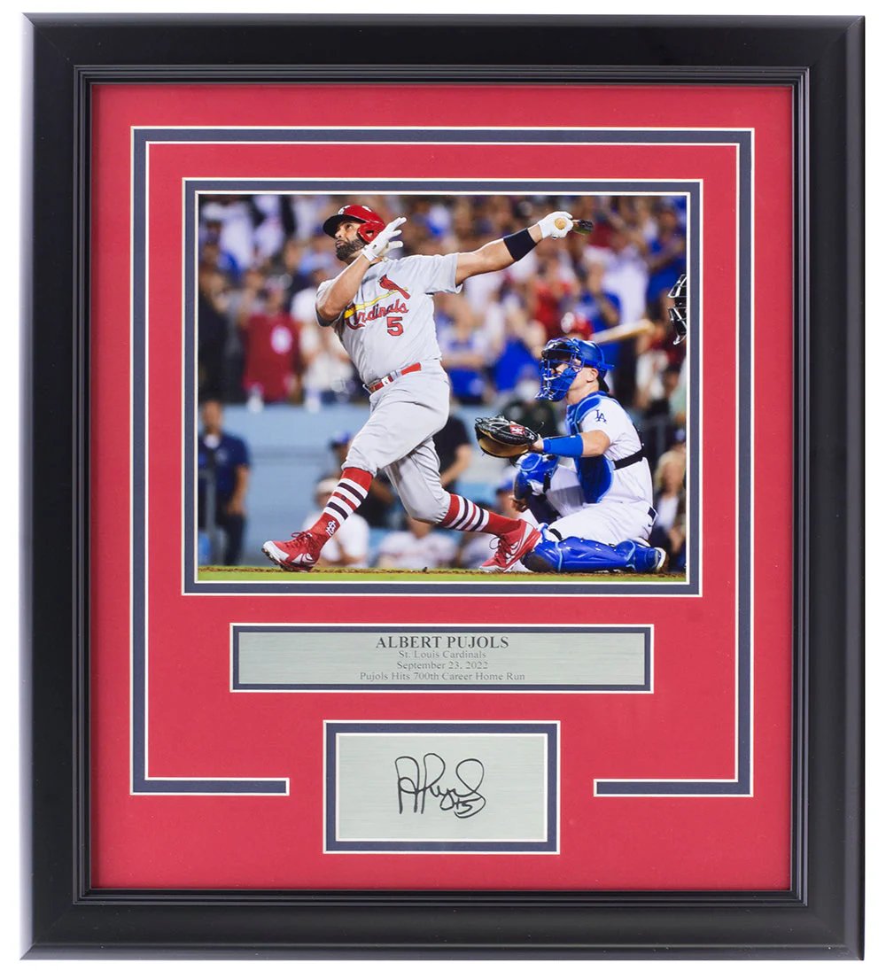 Albert Pujols Framed 8x10 St. Louis Cardinals Photo w/ Laser Engraved Signature