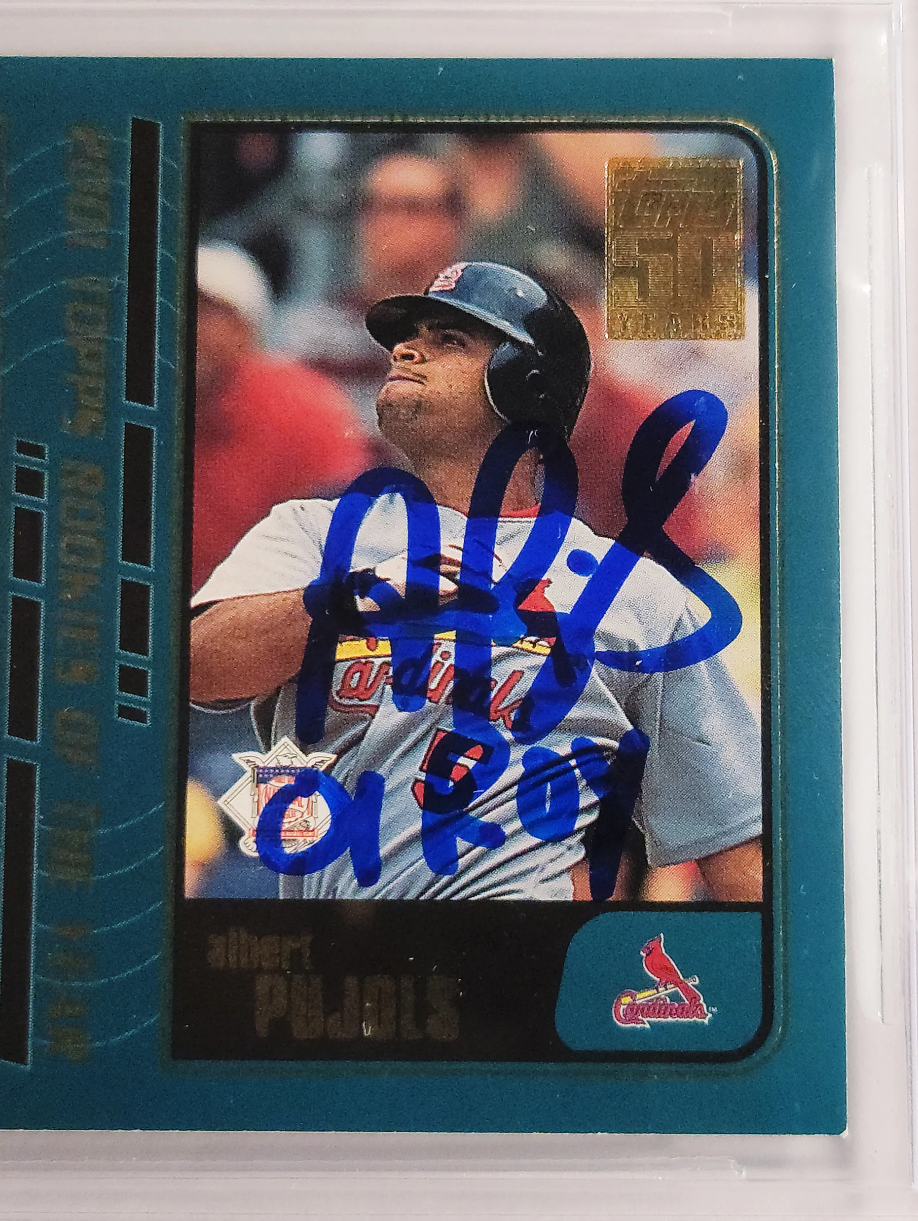 Albert Pujols & Ichiro Suzuki Autographed 2001 Topps Traded Rookie Card #T99 Auto Grade Gem Mint 10 "01 ROY" Beckett BAS #14128977 - Image 3