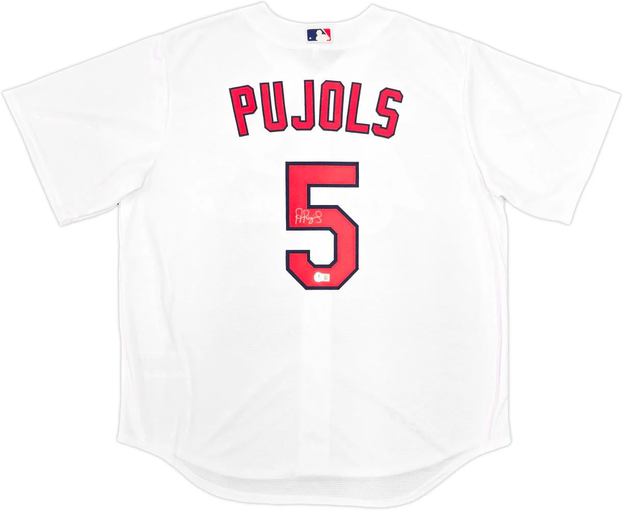 Albert Pujols Signed St. Louis Cardinals White Nike Replica Jersey BAS