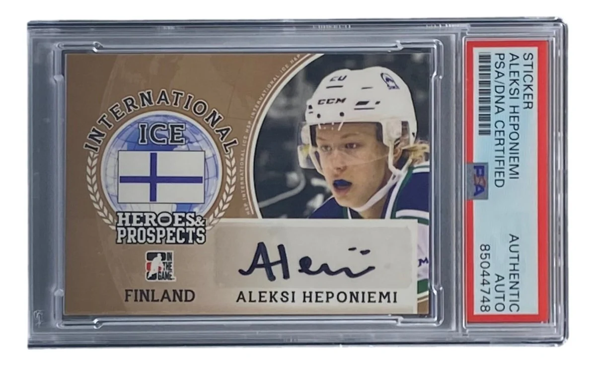 Aleksi Hemponiemi Signed 2017 Leaf #II-AH1 Hockey Card PSA/DNA - Image 4
