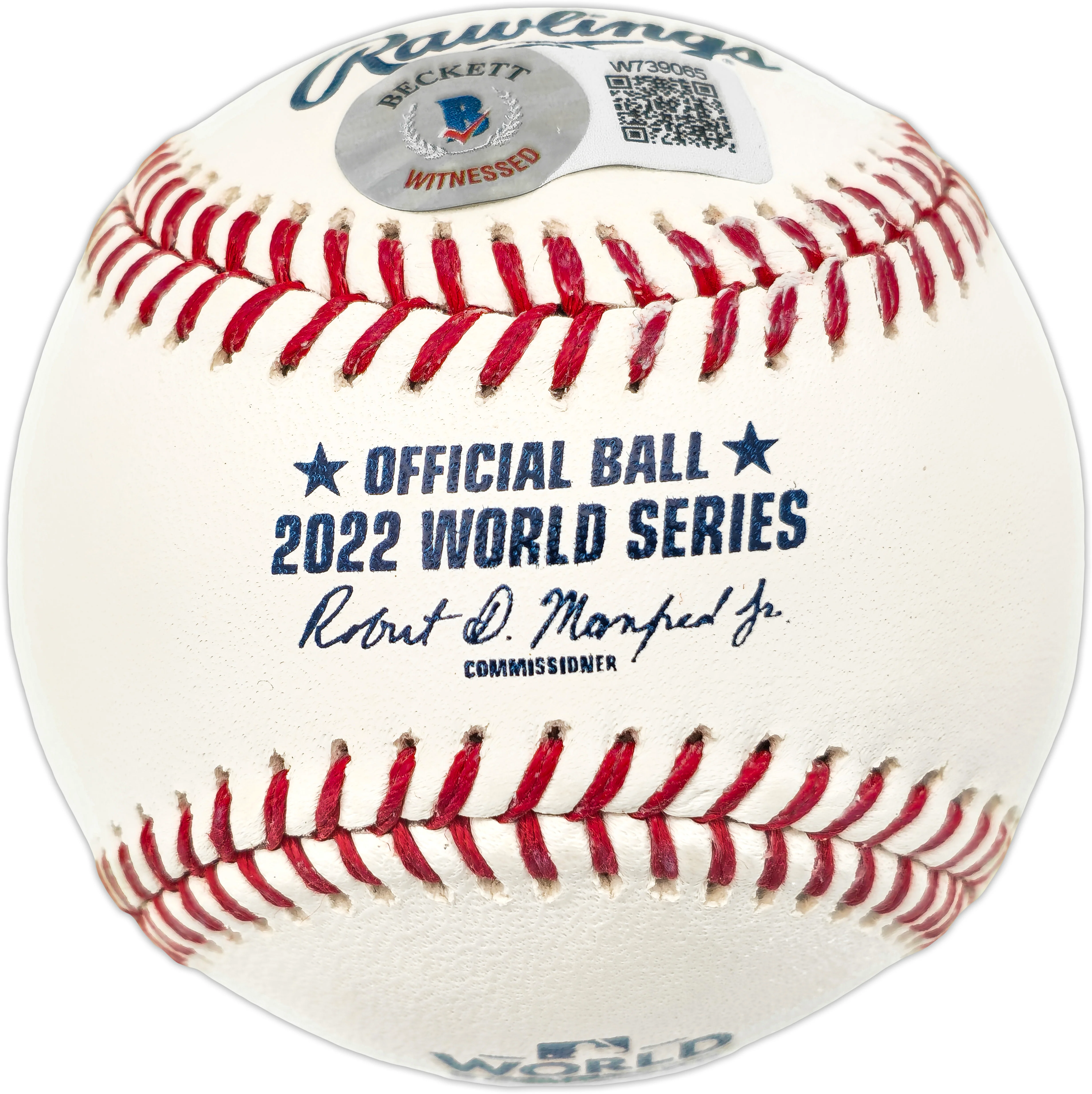 Alex Bregman Autographed Official 2022 World Series Logo Baseball Houston Astros "2022 WS Champs" Beckett BAS Witness #W739065 - Image 2