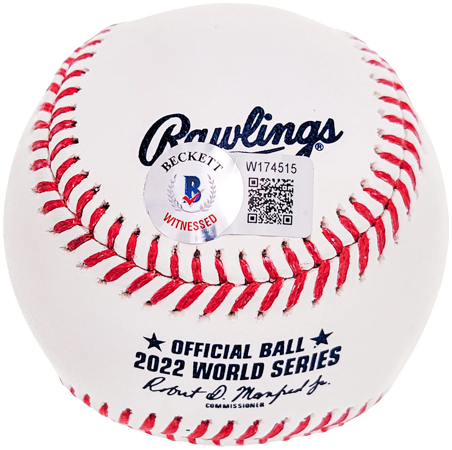 Alex Bregman Autographed Official 2022 World Series Logo MLB Baseball Houston Astros "22 WS Champs" Beckett BAS Witness Stock #210126 - Image 4