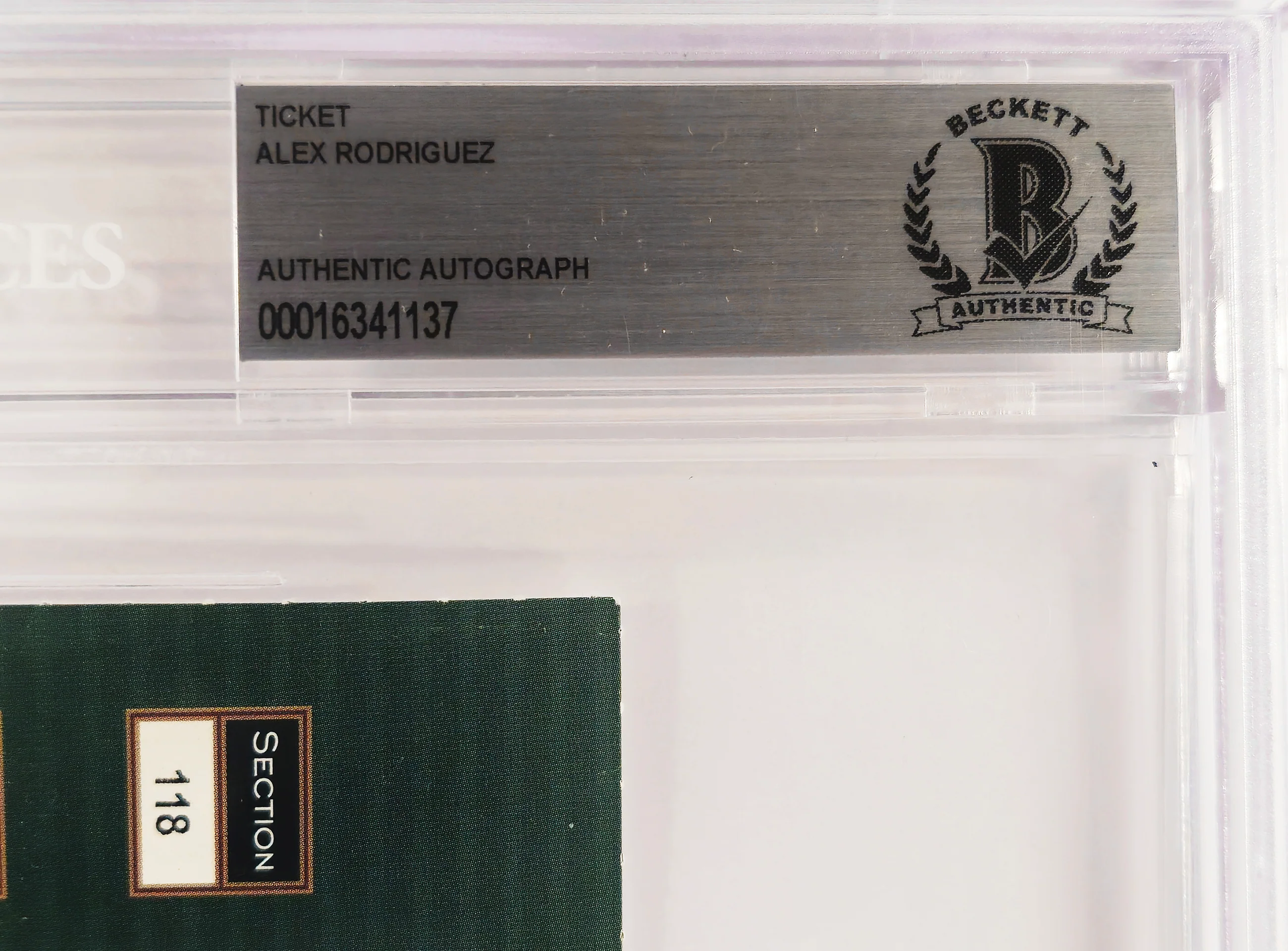 Alex Rodriguez Autographed July 15th, 1999 Ticket Seattle Mariners First Game in Safeco Field Beckett BAS #16341137 - Image 3