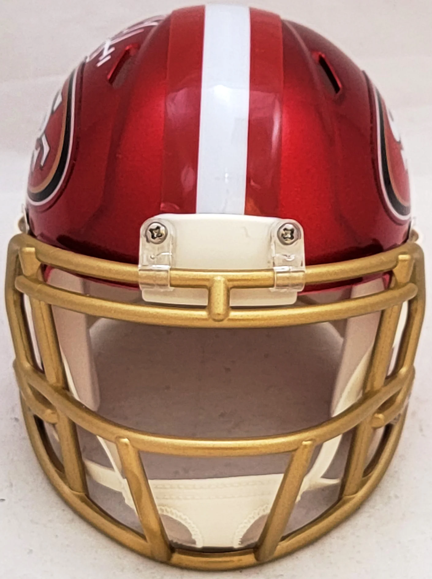 Alex Smith Autographed San Francisco 49ers Flash Red Speed Mini Helmet Beckett BAS Witness Stock #208230 - Image 5