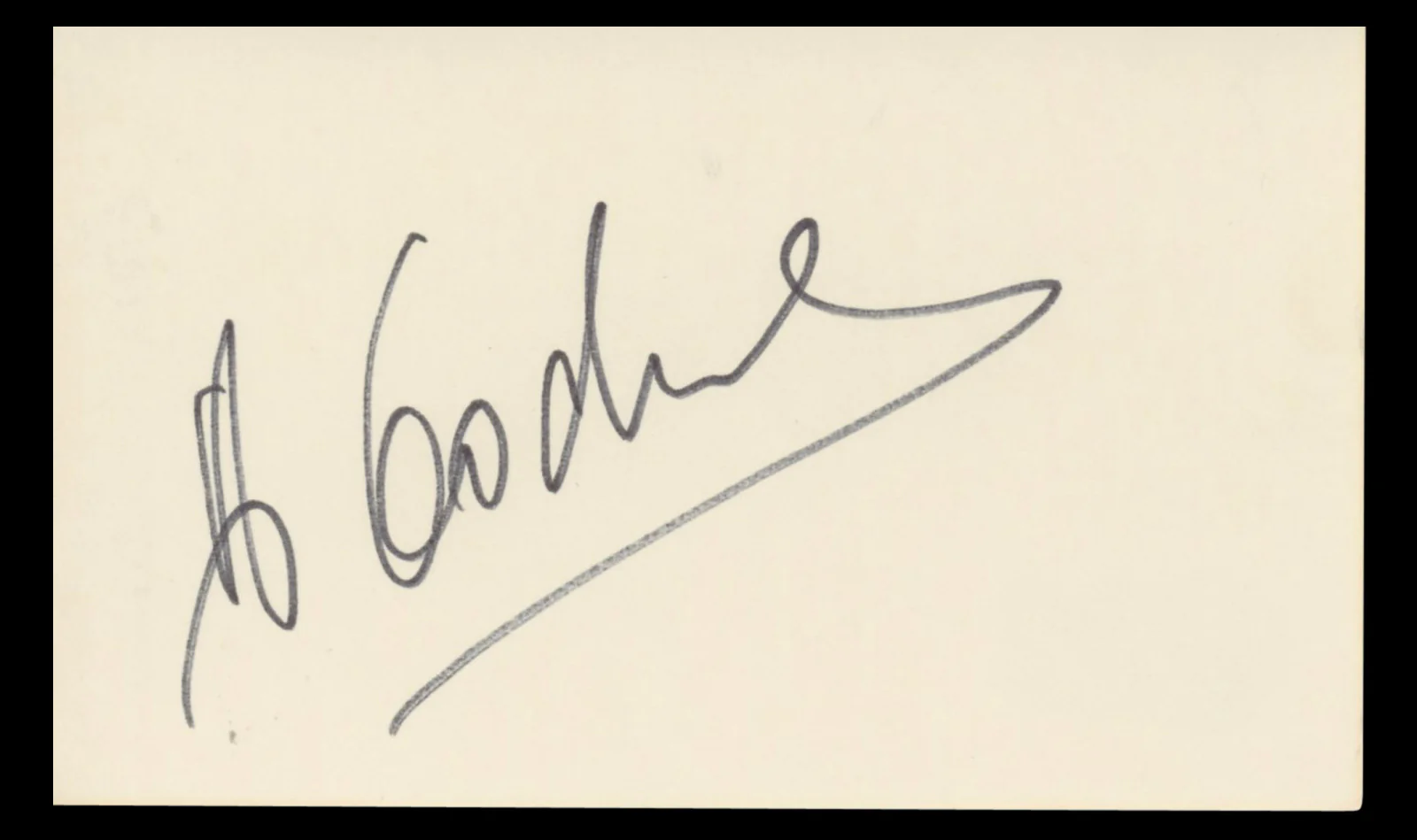 Alexander Godunov Die Hard Authentic Signed 3x5 Index Card BAS #BT01237