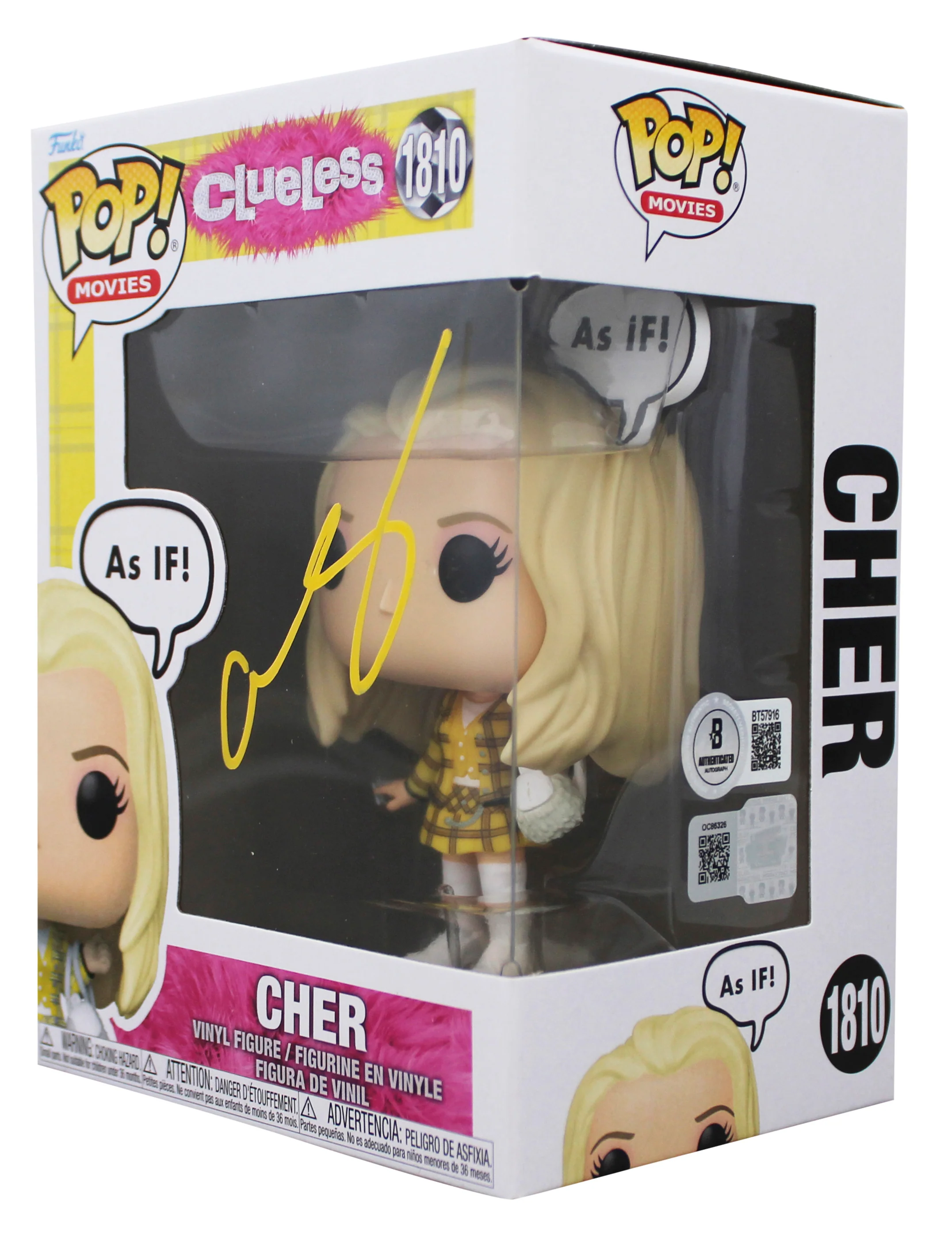 Alicia Silverstone Clueless Signed Cher #1810 Funko Pop Figure BAS #BT57916 - Image 3