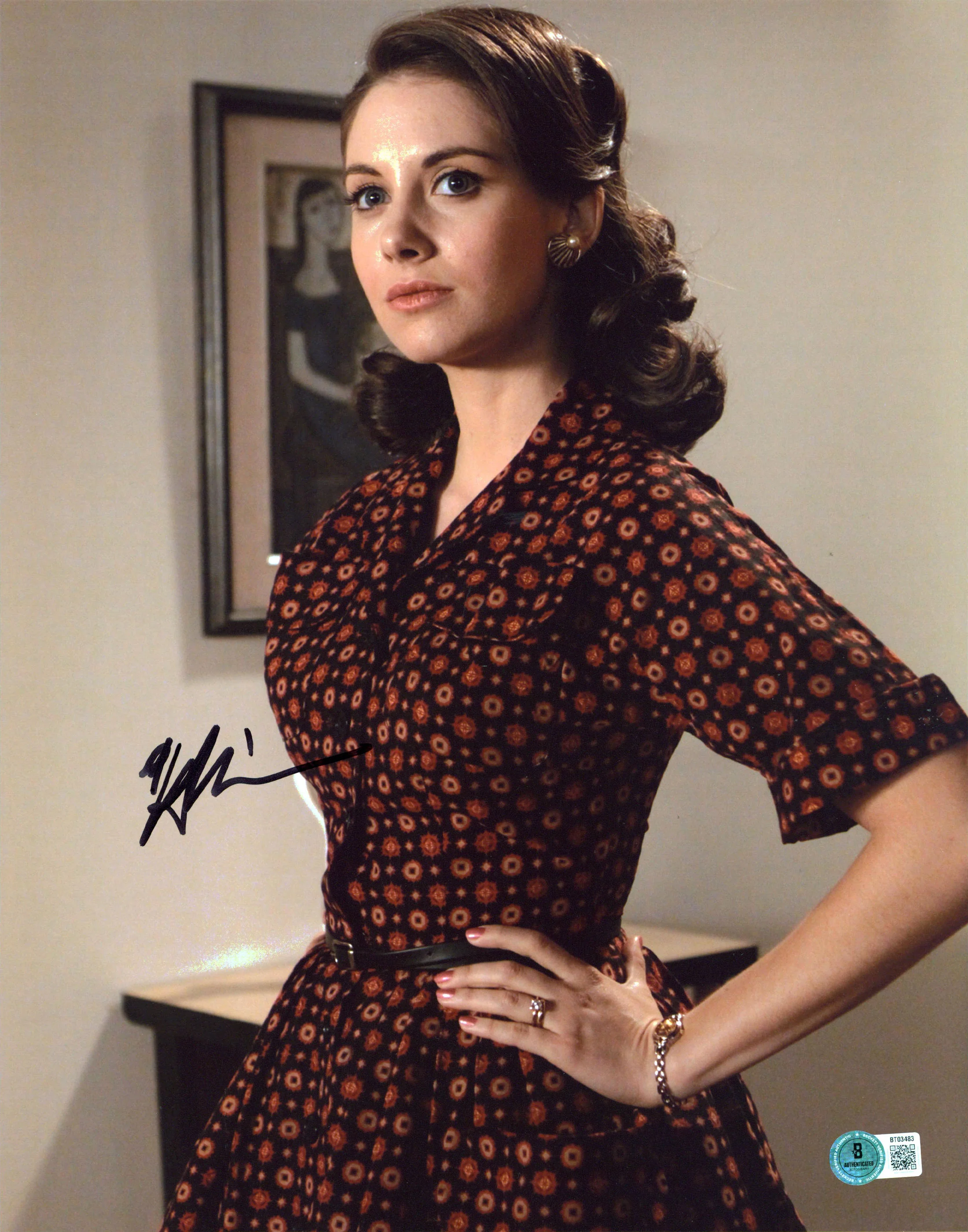 Alison Brie Mad Men Authentic Signed 11x14 Vertical Photo BAS #BT03483 - Image 2