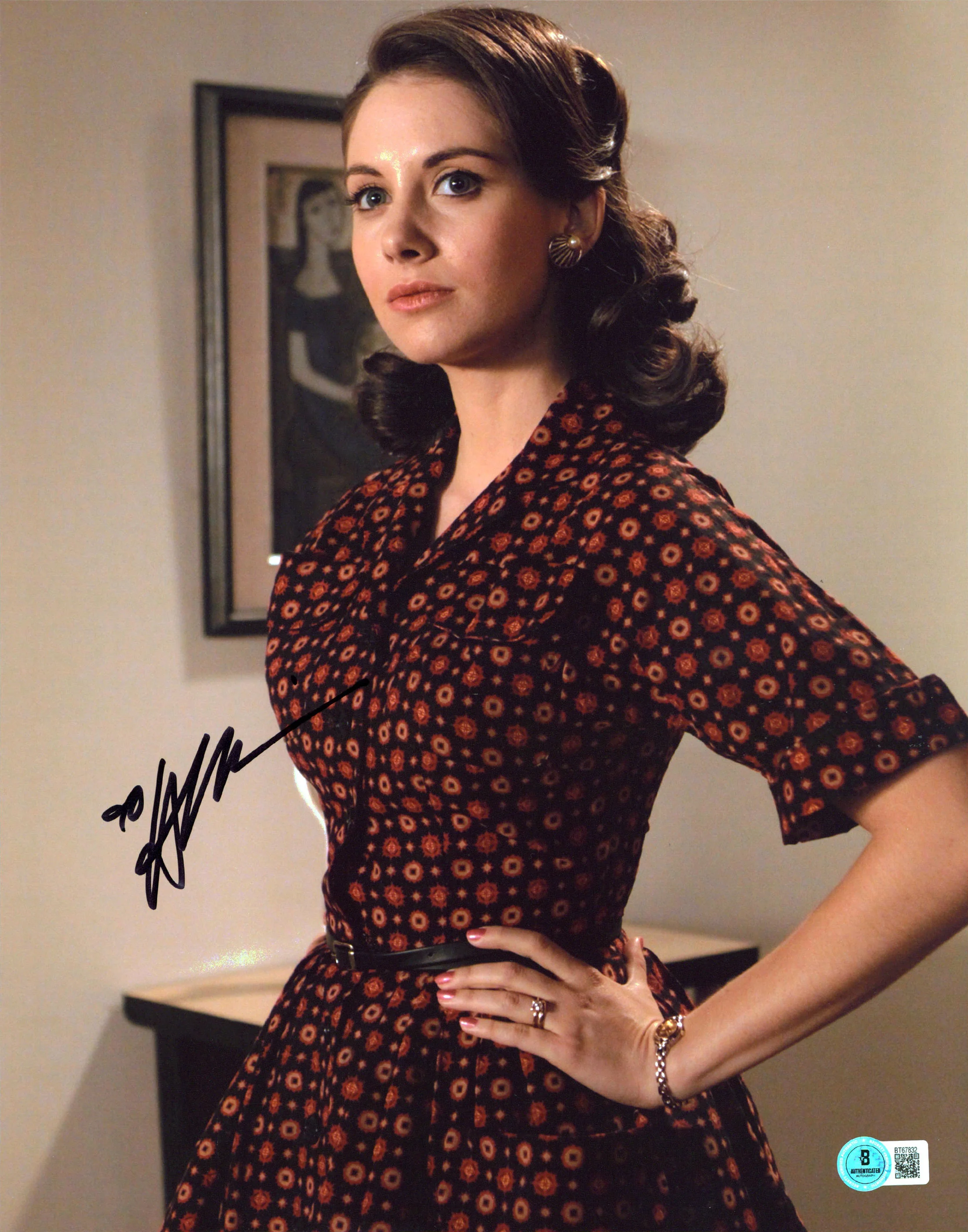 Alison Brie Mad Men Authentic Signed 11x14 Vertical Photo BAS #BT67832 - Image 2