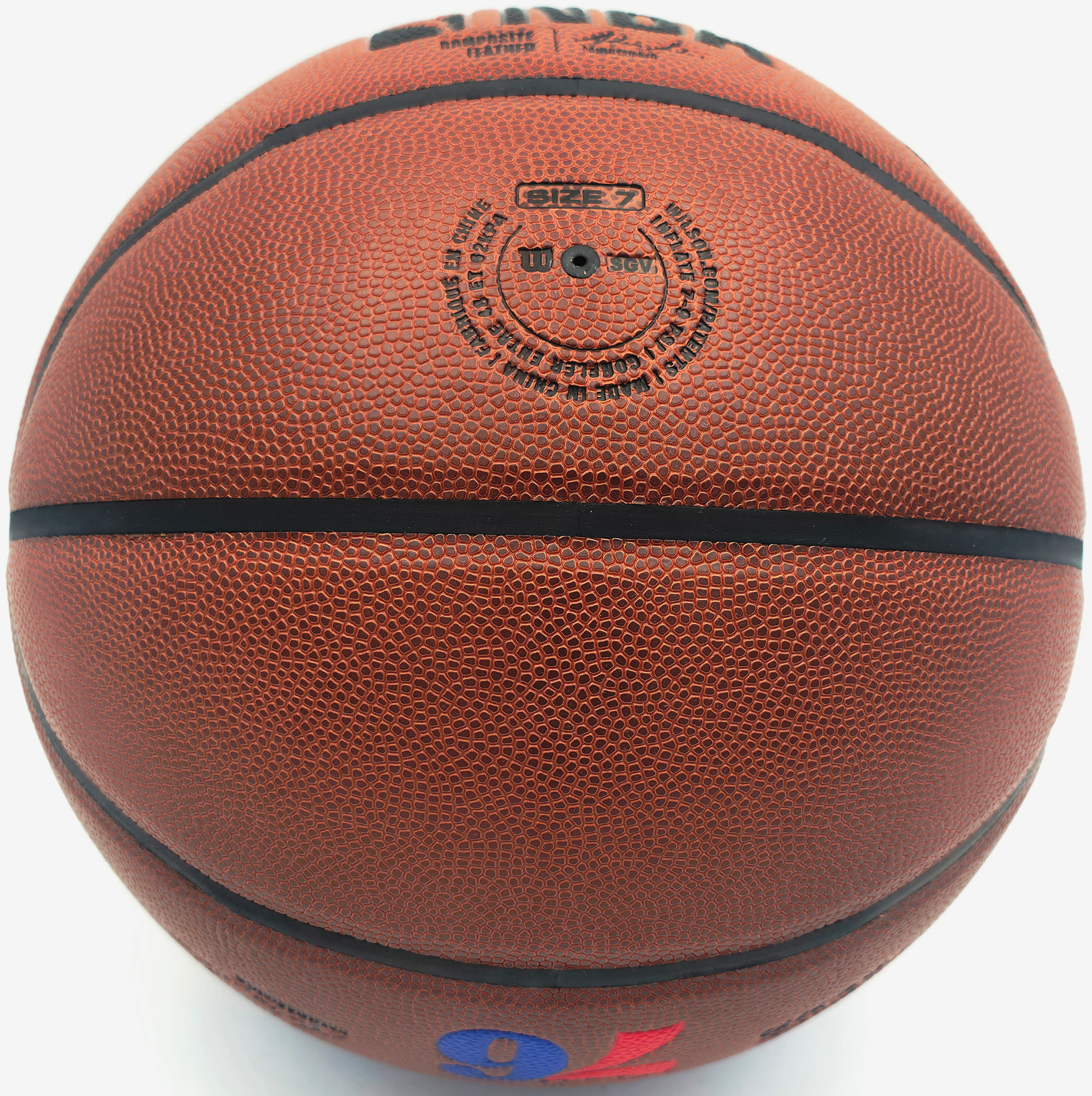 Allen Iverson Autographed Composite Leather Basketball Philadelphia 76ers Logo Beckett BAS Witness #3W343160 - Image 4
