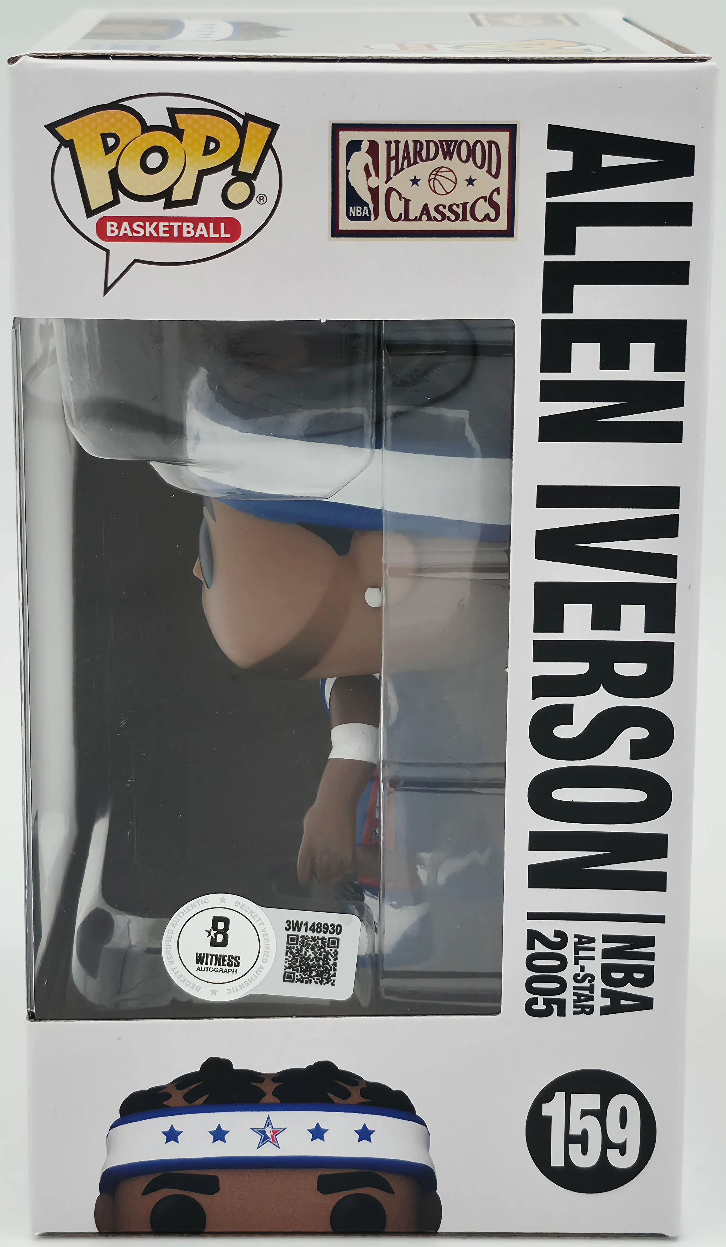Allen Iverson Autographed Funko Pop Vinyl Figurine #159 Philadelphia 76ers Beckett BAS Witness Stock #252393 - Image 3