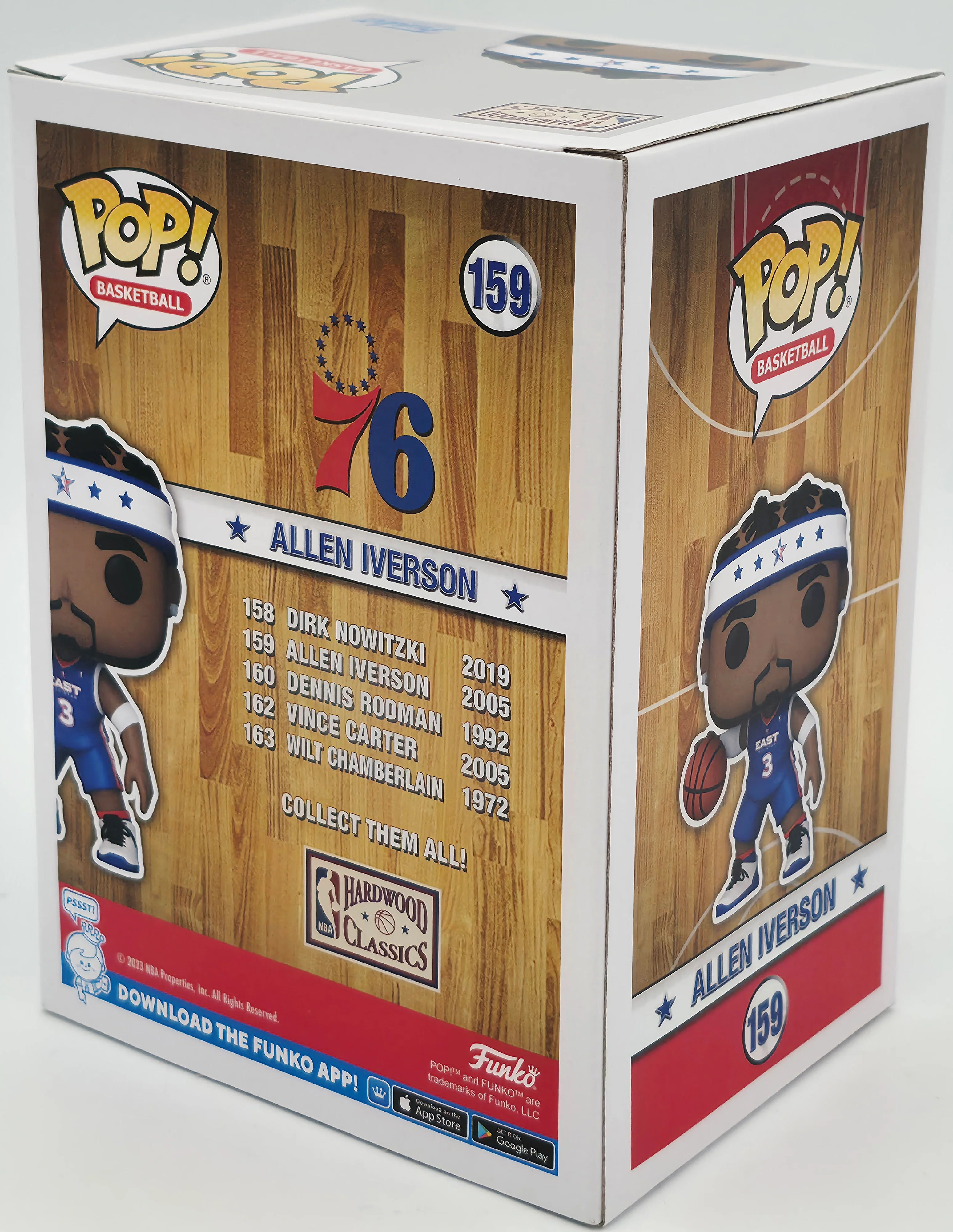 Allen Iverson Autographed Funko Pop Vinyl Figurine #159 Philadelphia 76ers Beckett BAS Witness Stock #252393 - Image 4